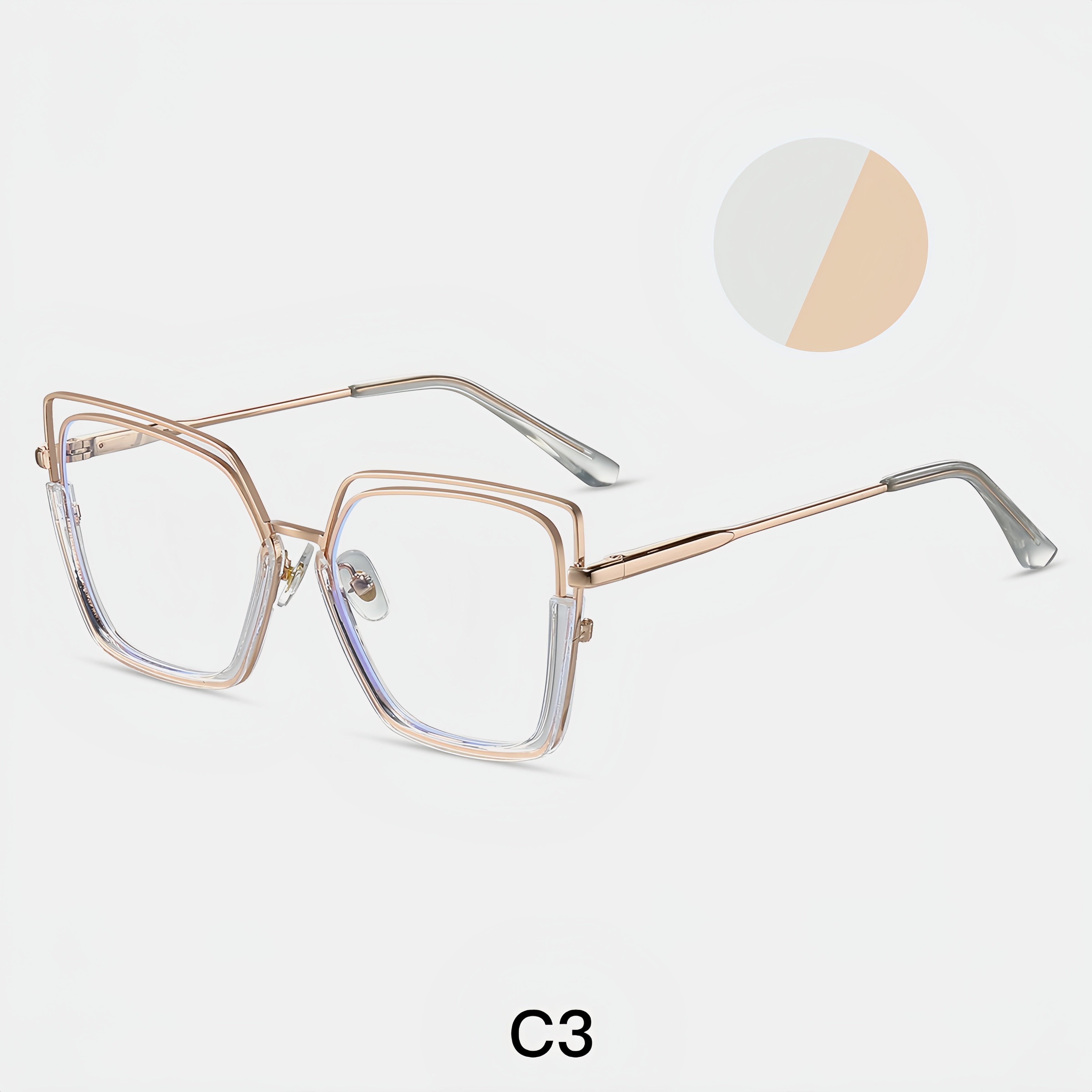 Women's TR90-Metal Hybrid Glasses Frames