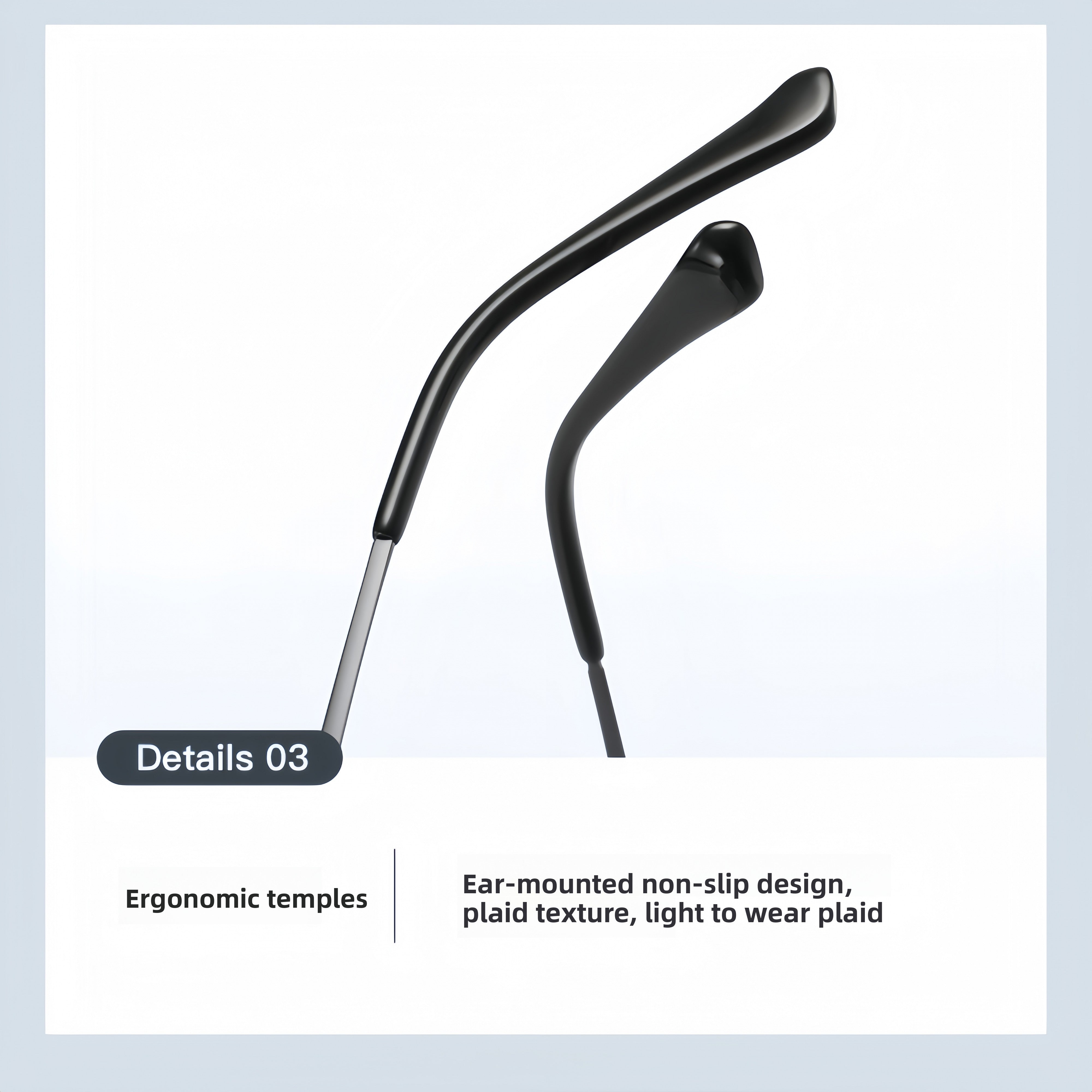 Men's 3-in-1 Eyebrow Line Glasses Frame