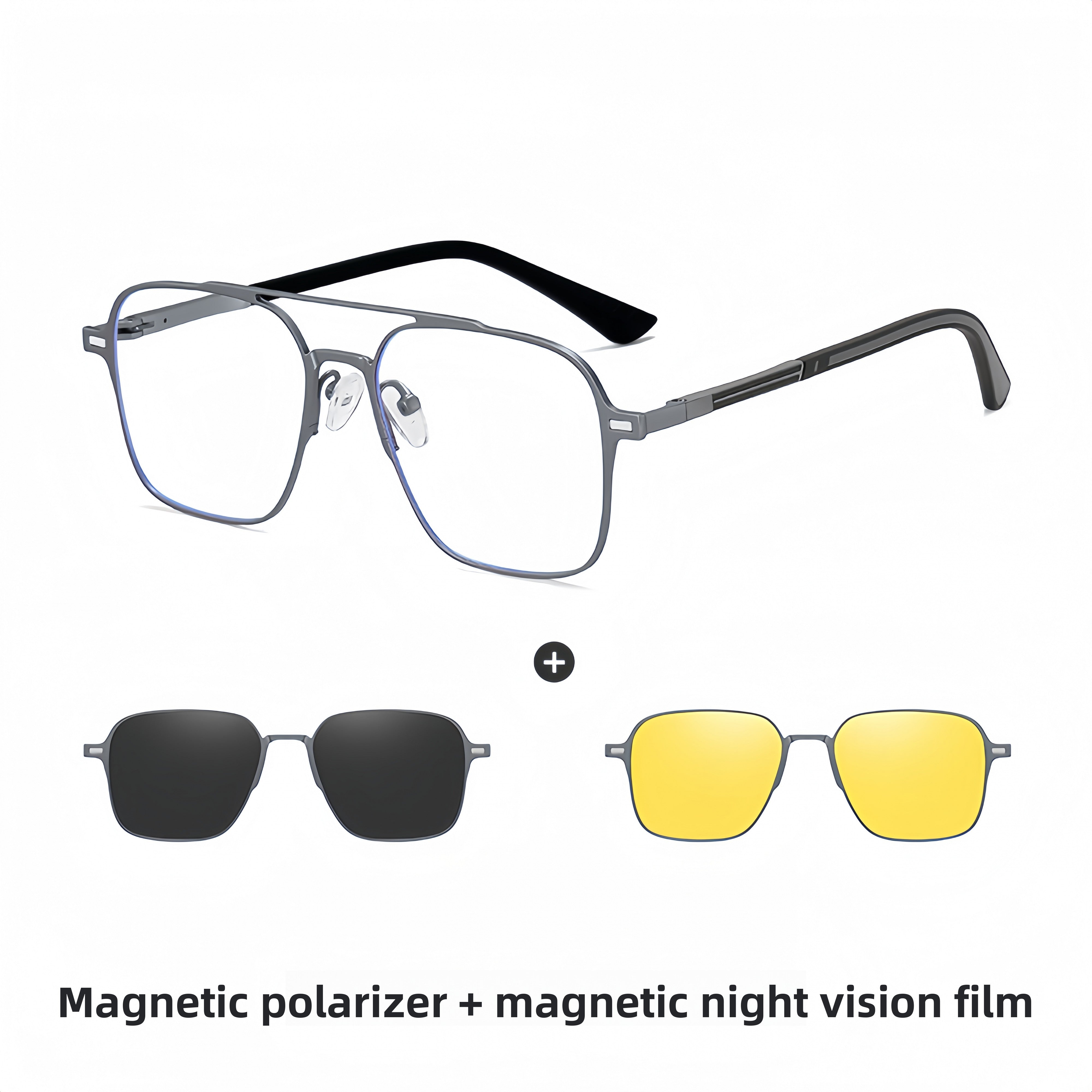 Men's Aluminum-Magnesium Alloy Prescription Eyeglass Frames