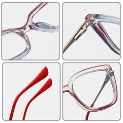 Women's TR90 & Metal Square Eyeglass Frames
