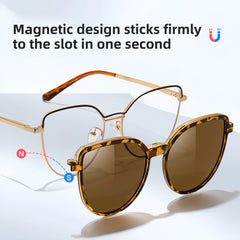 Women's TR90 Prescription Frames with Magnetic Clip-On Sunglasses Bundle