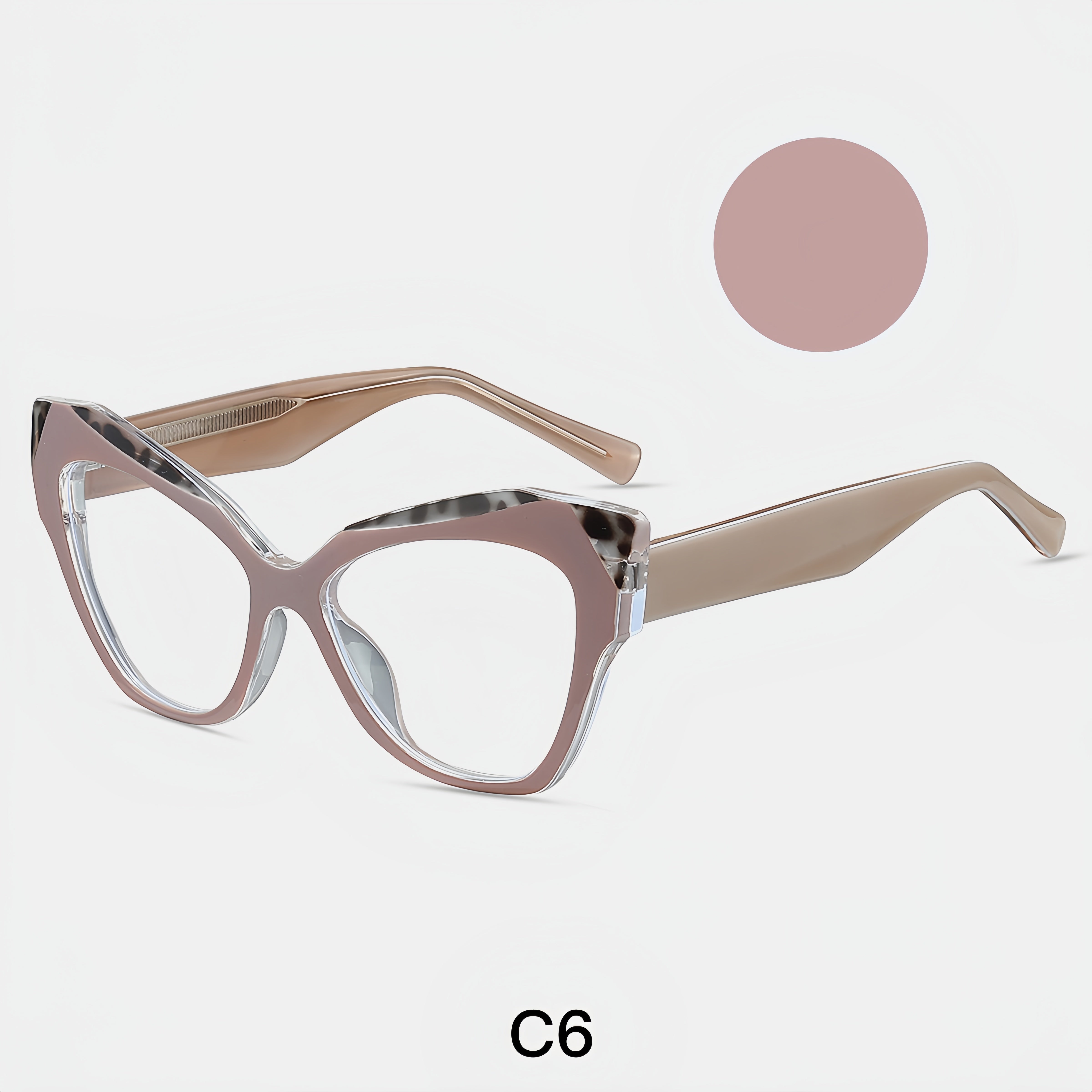 Women's TR90 Square Leopard Print Eyeglass Frames