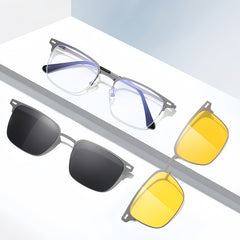 Men's 3-in-1 Eyebrow Line Glasses Frame