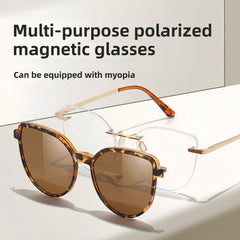 Female TR90 Frame with Clip-On Sunglasses