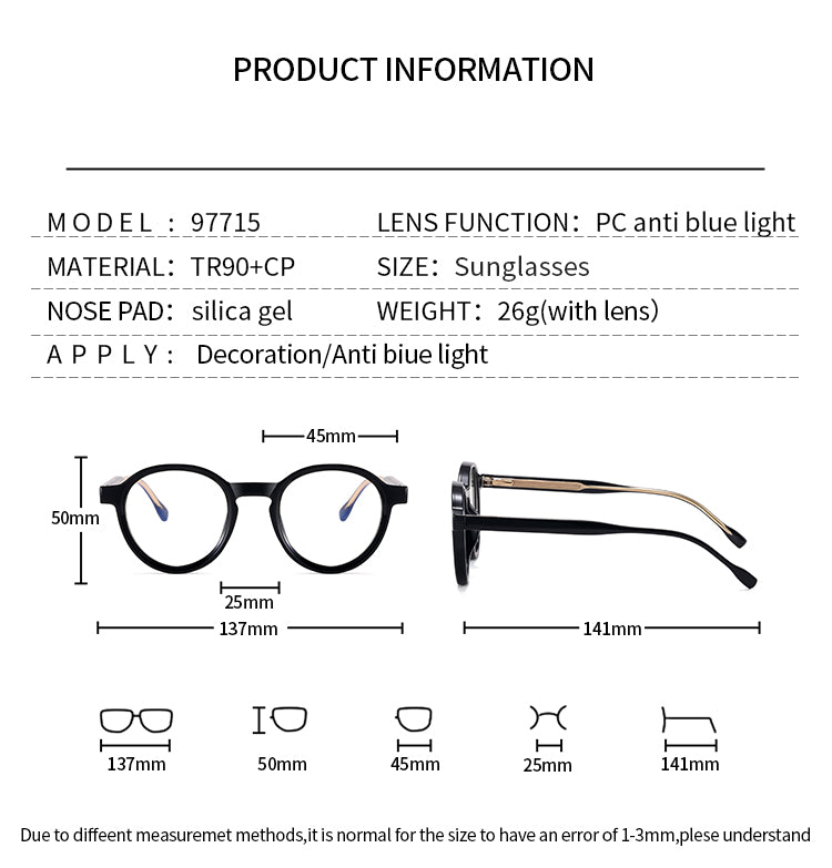 TR90 Vintage Women's Glasses Frames