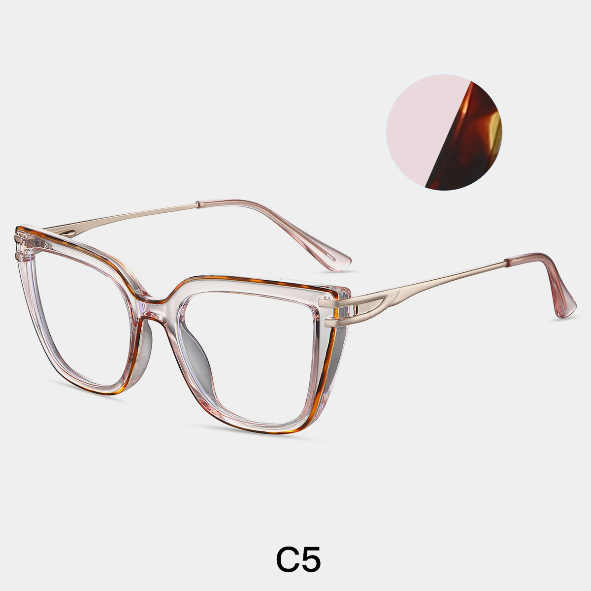 Women's TR90 & Metal Square Eyeglass Frames