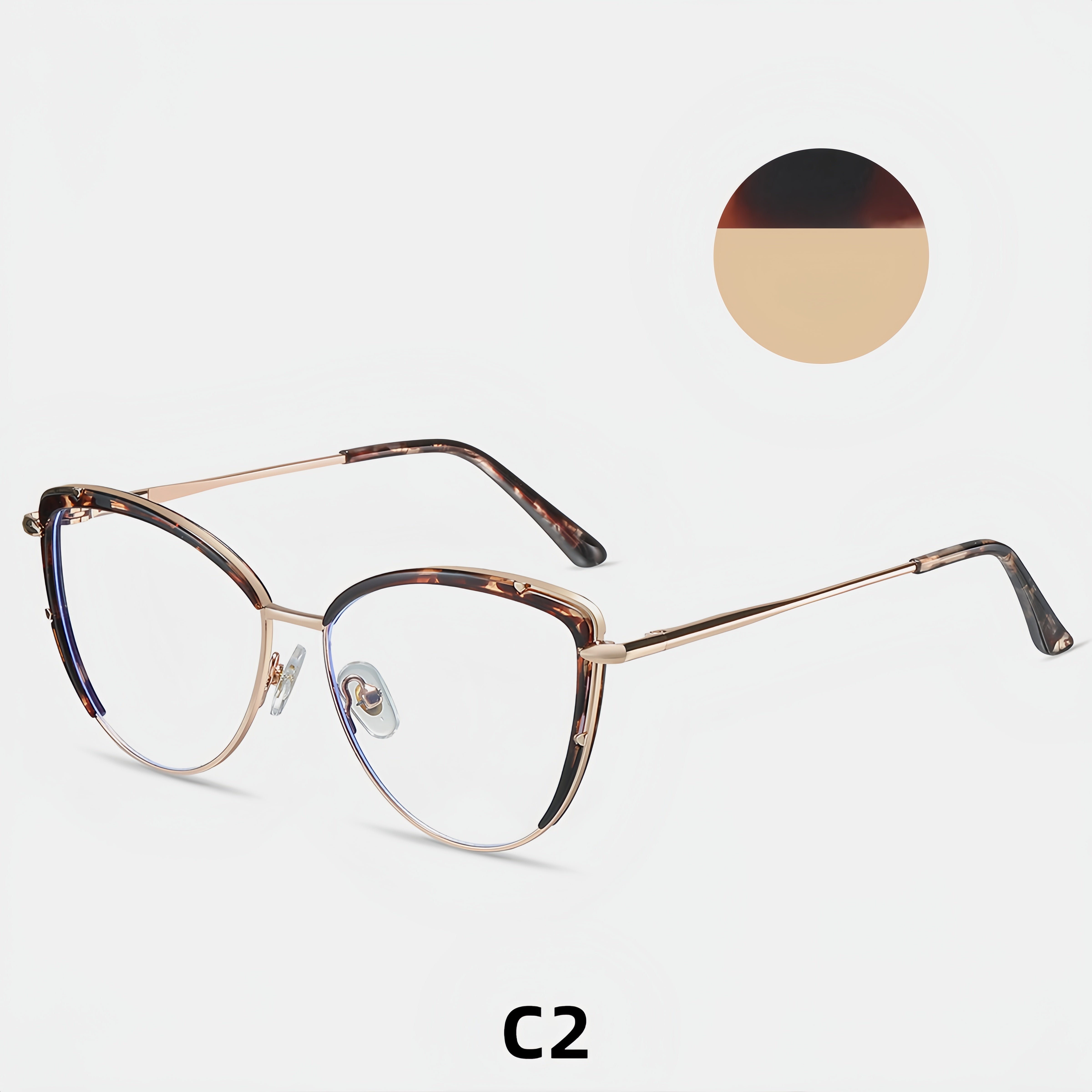 Women's TR90 Cat-Eye Metal Eyeglass Frames