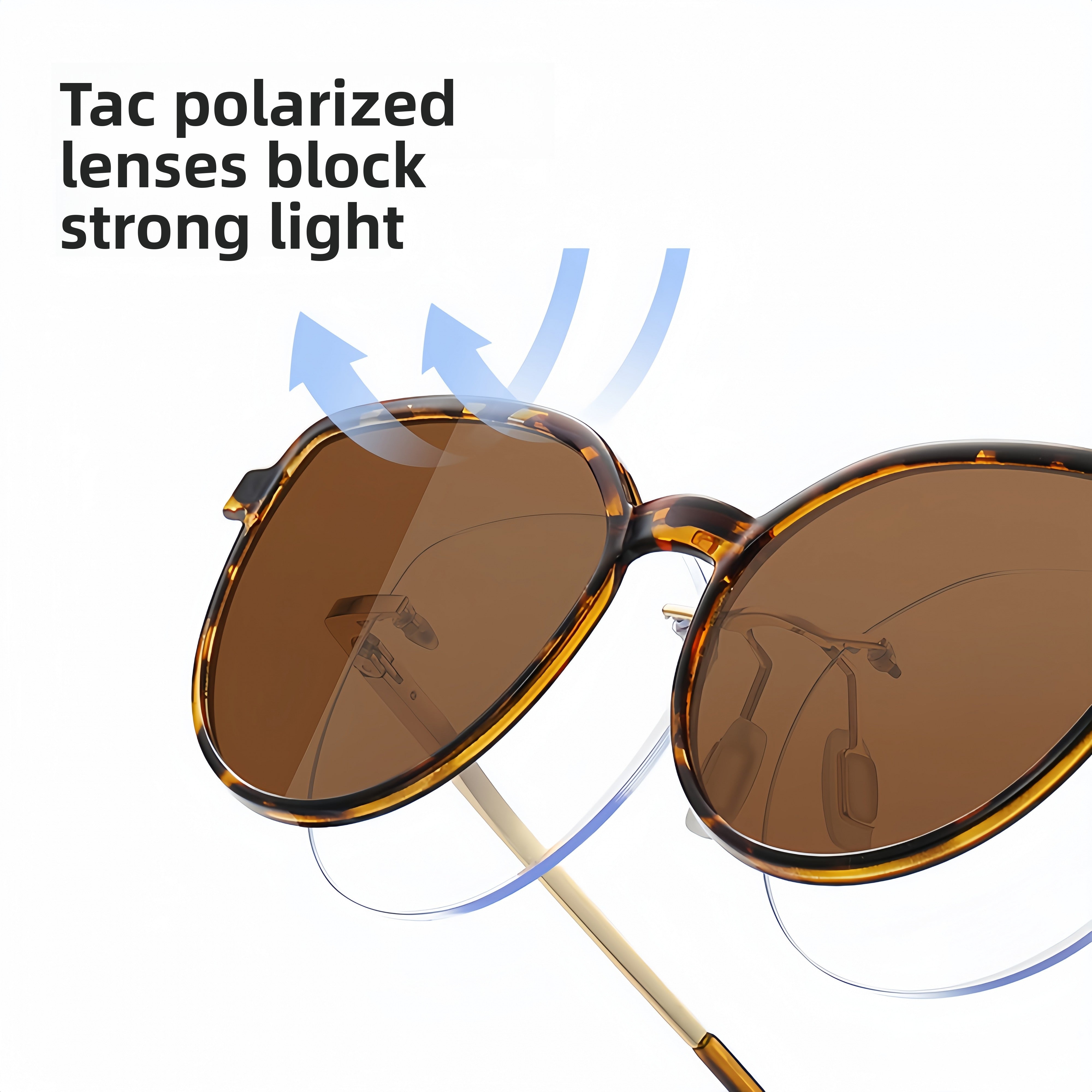 Female TR90 Frame with Clip-On Sunglasses