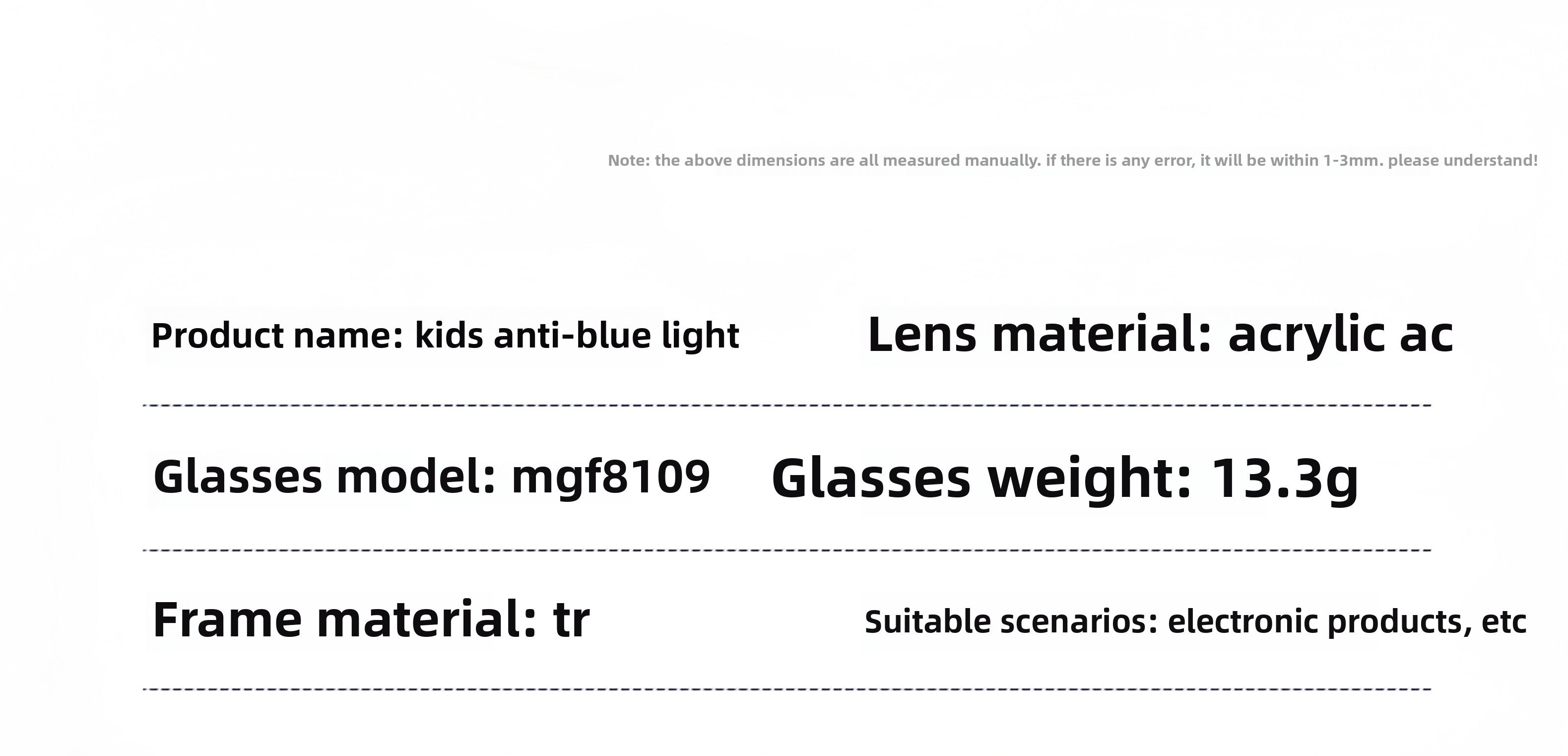 Kids' TR90 Square Prescription Glasses Frame