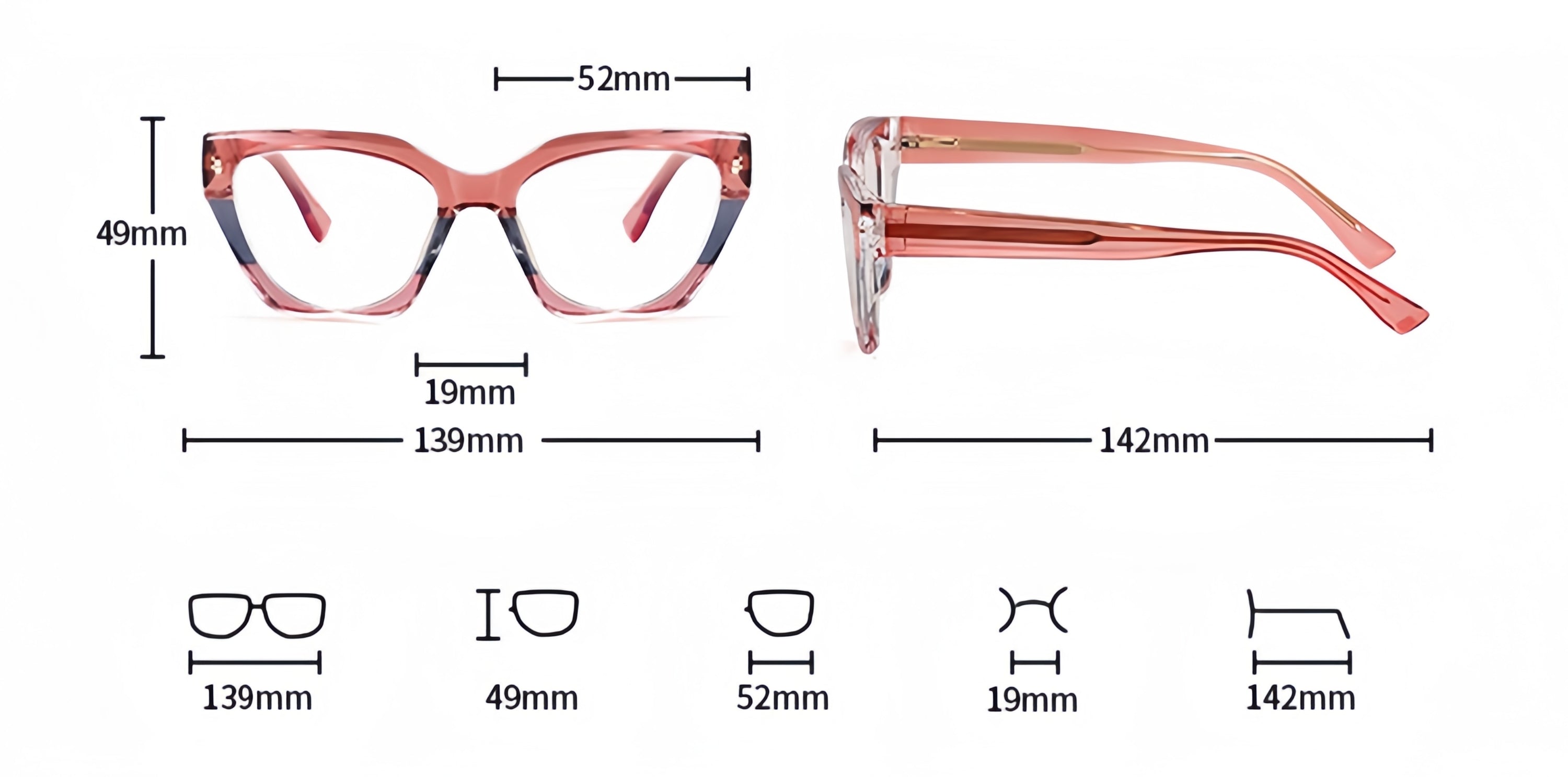 Women's TR90 & Metal Slimming Face Contour Prescription Glasses