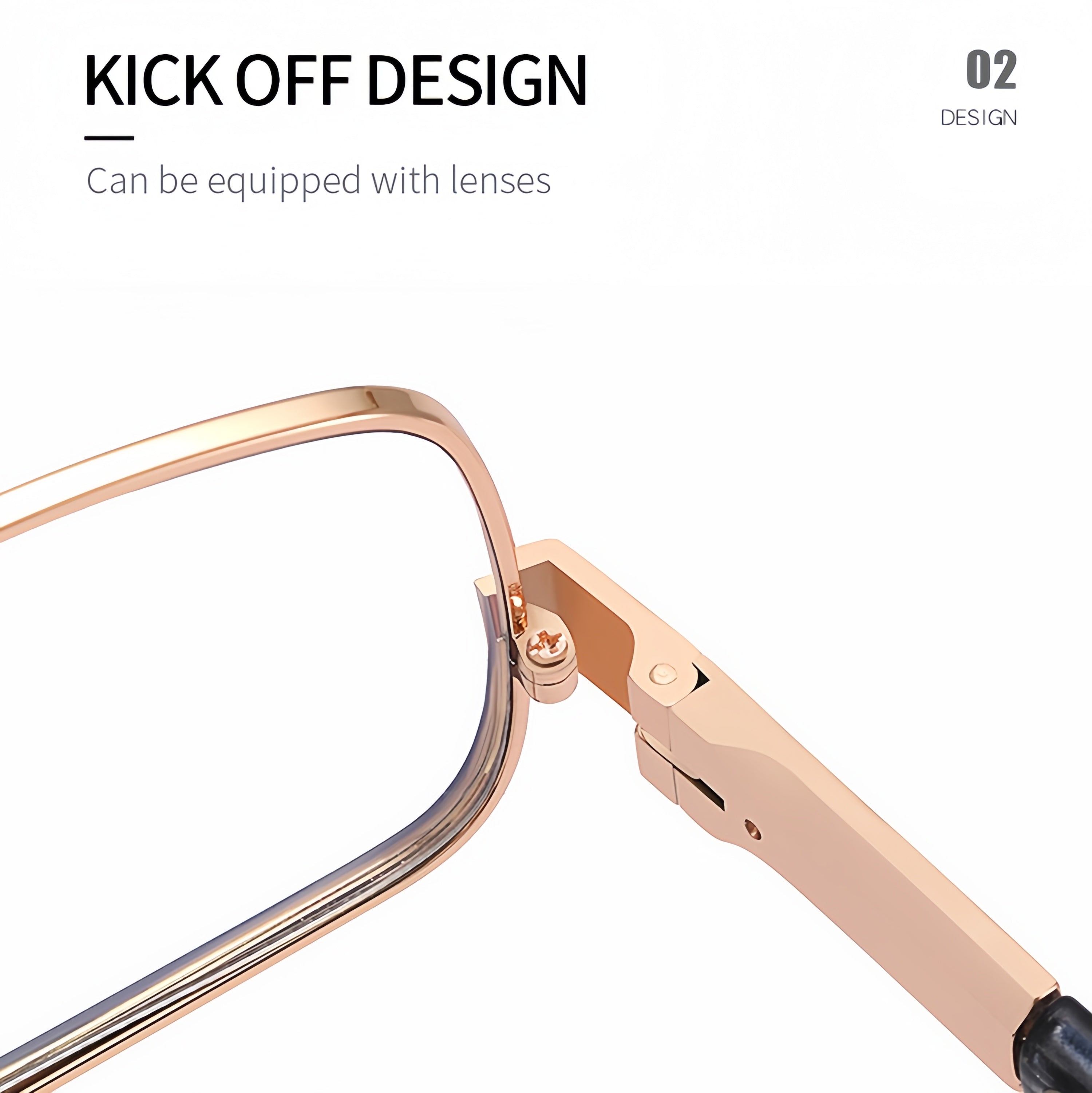 Men's Business-Casual Metal Prescription Glasses Frame