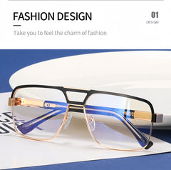 Men's Business-Casual Metal Prescription Glasses Frame