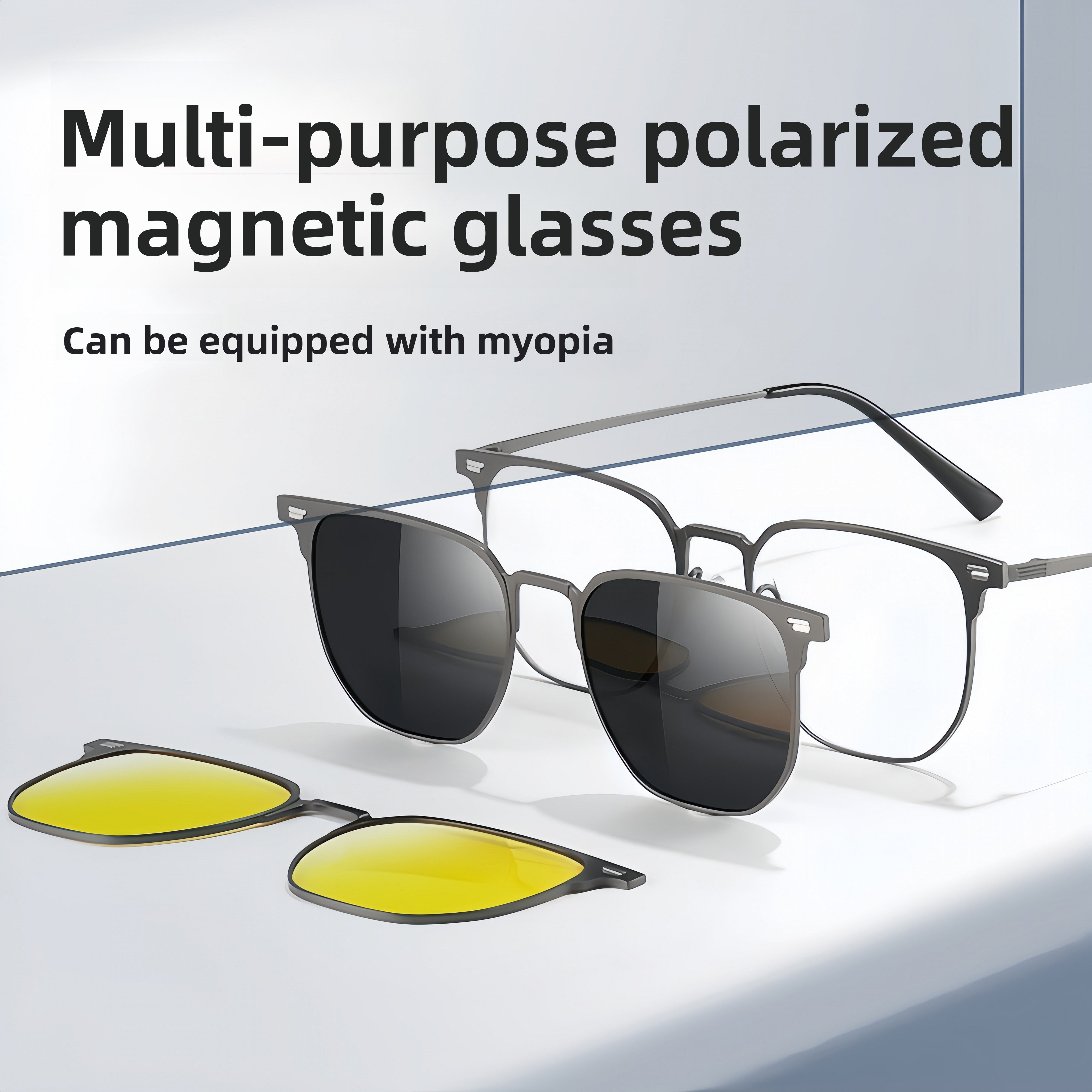 Men's 3-in-1 Magnetic Sunglasses - Prescription Glasses Frame