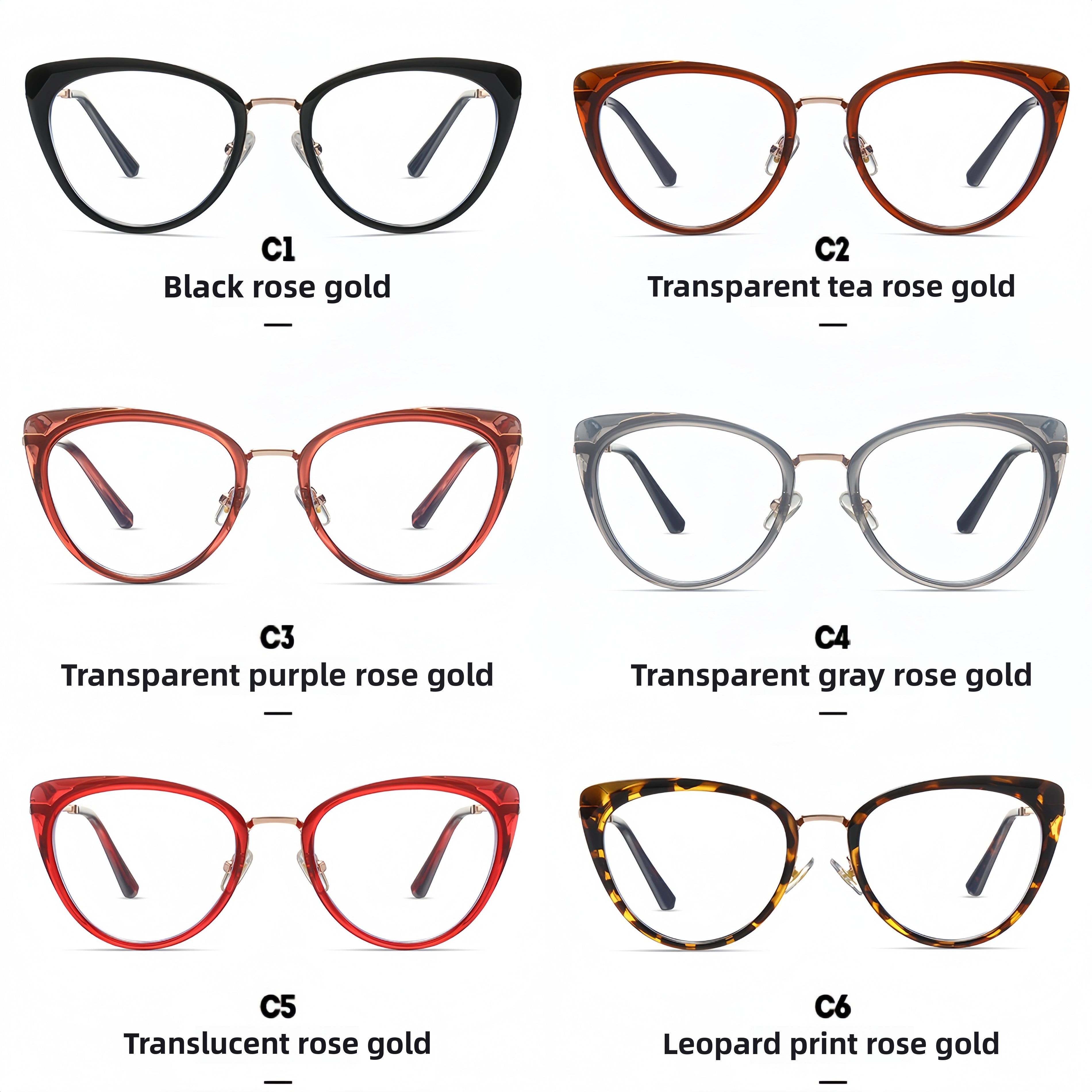 Women's Metal Cat-Eye Optical Frames
