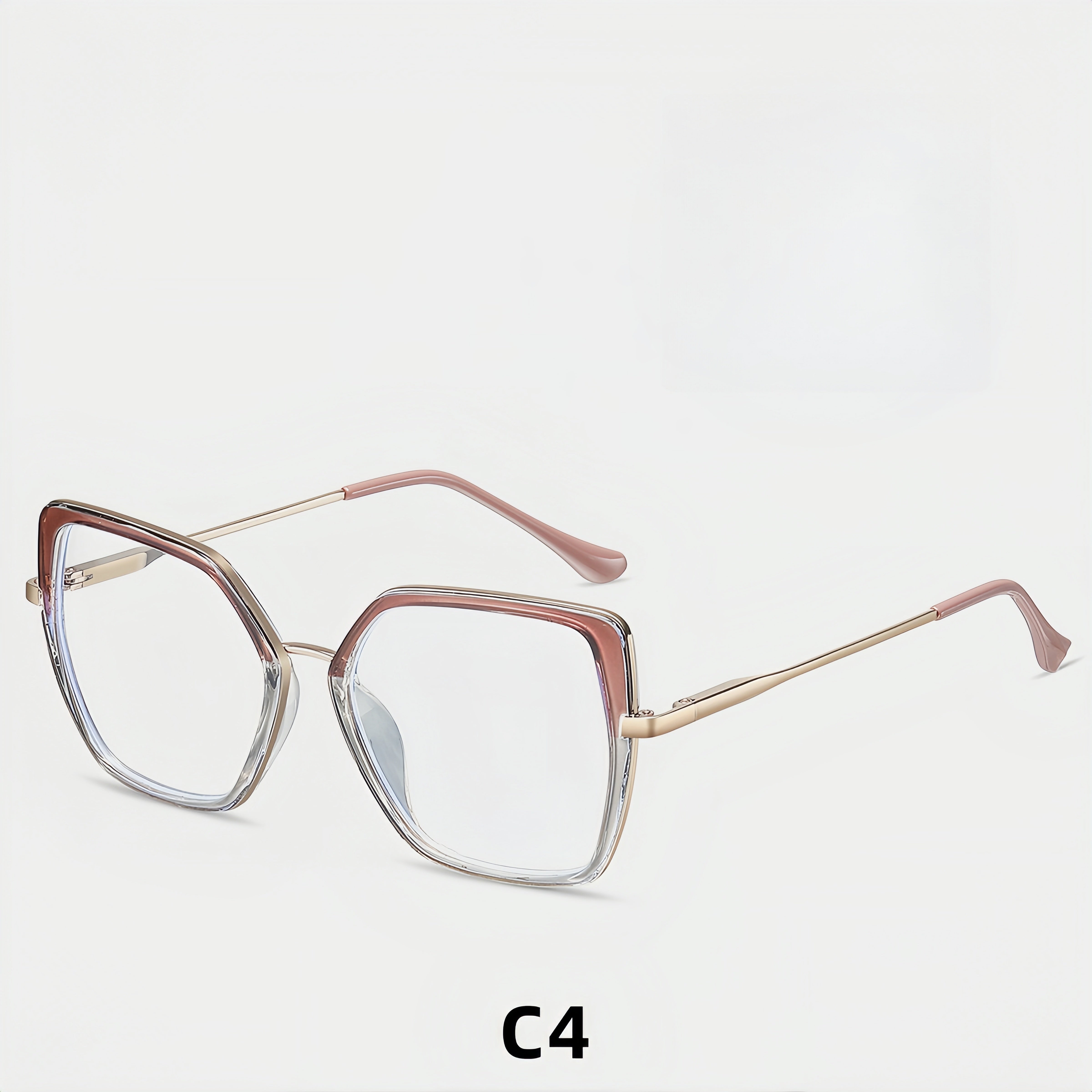 Women's Geometric Metal Optical Frames - Architectural Prescription-Ready