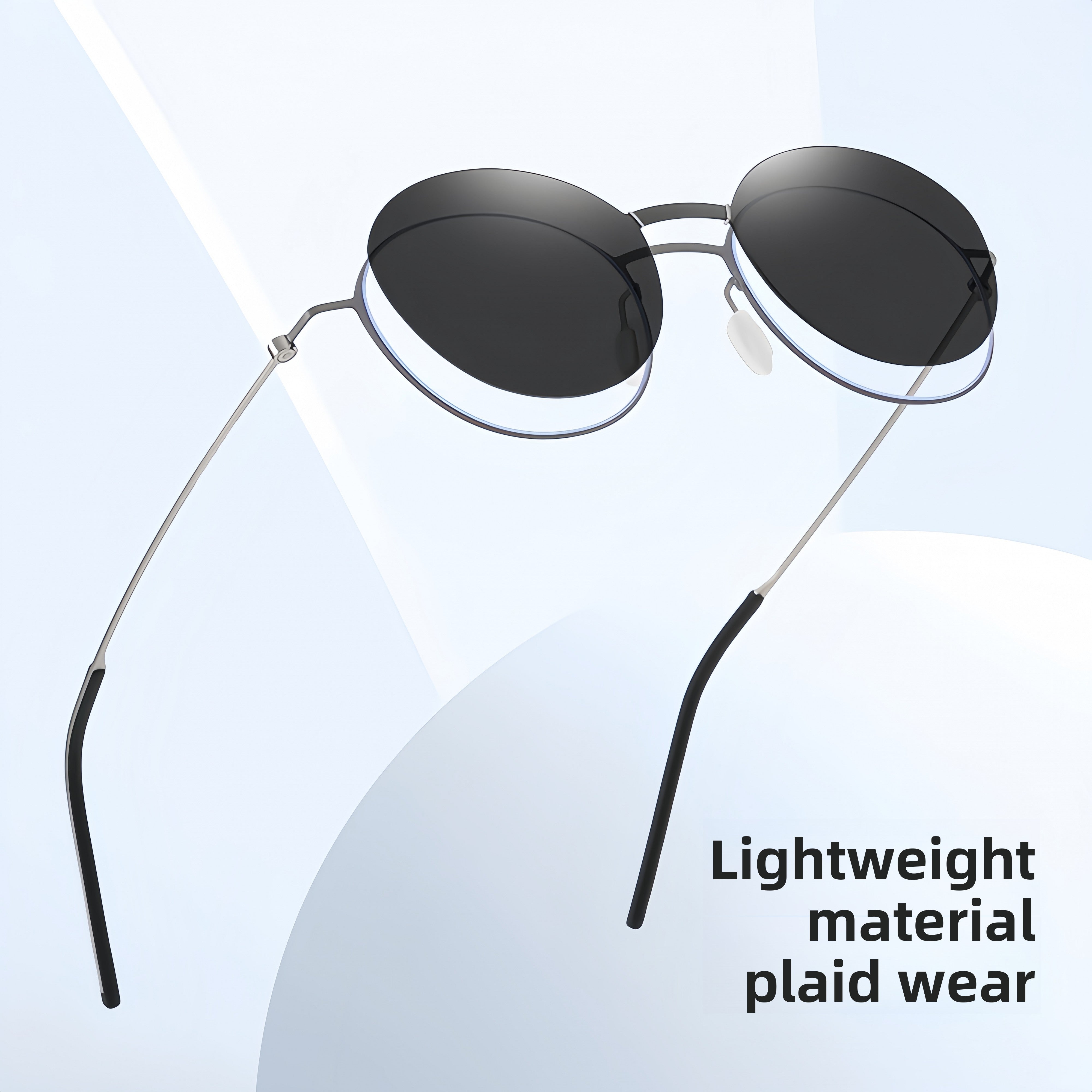 Round Magnetic RX Frame with Clip-On Sunglasses