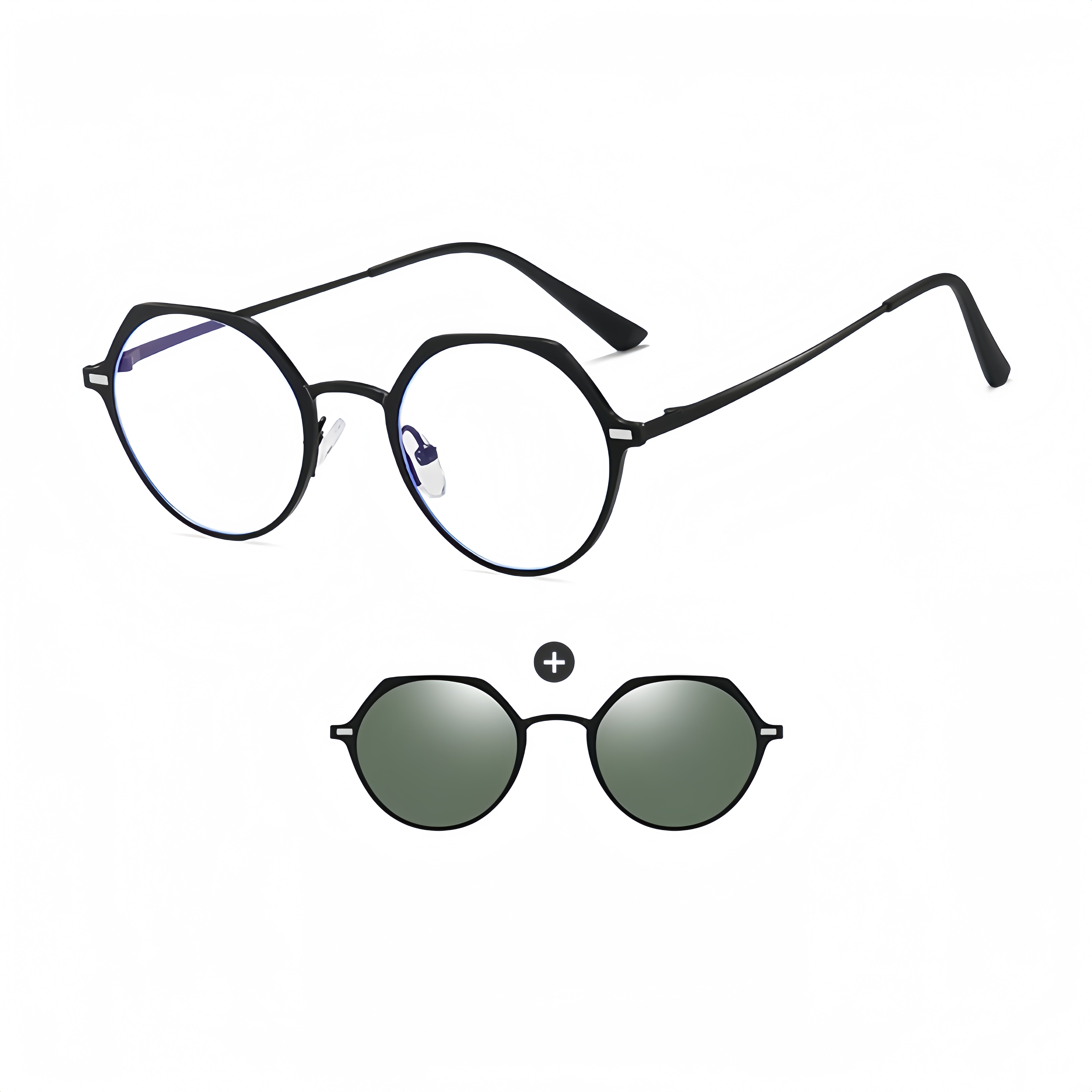 Metal Prescription Sunglasses Clip-On System