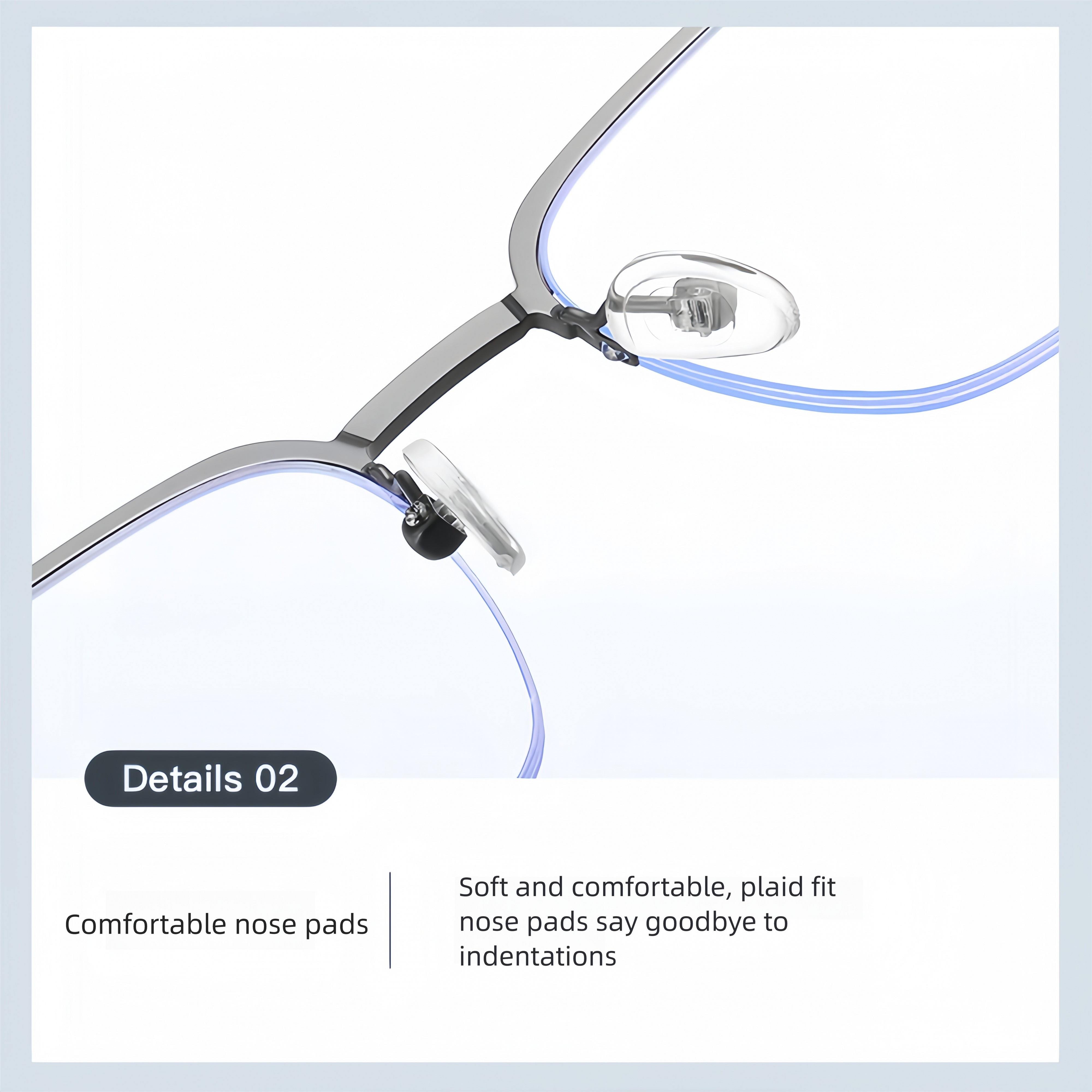 Men's 3-in-1 Eyebrow Line Glasses Frame