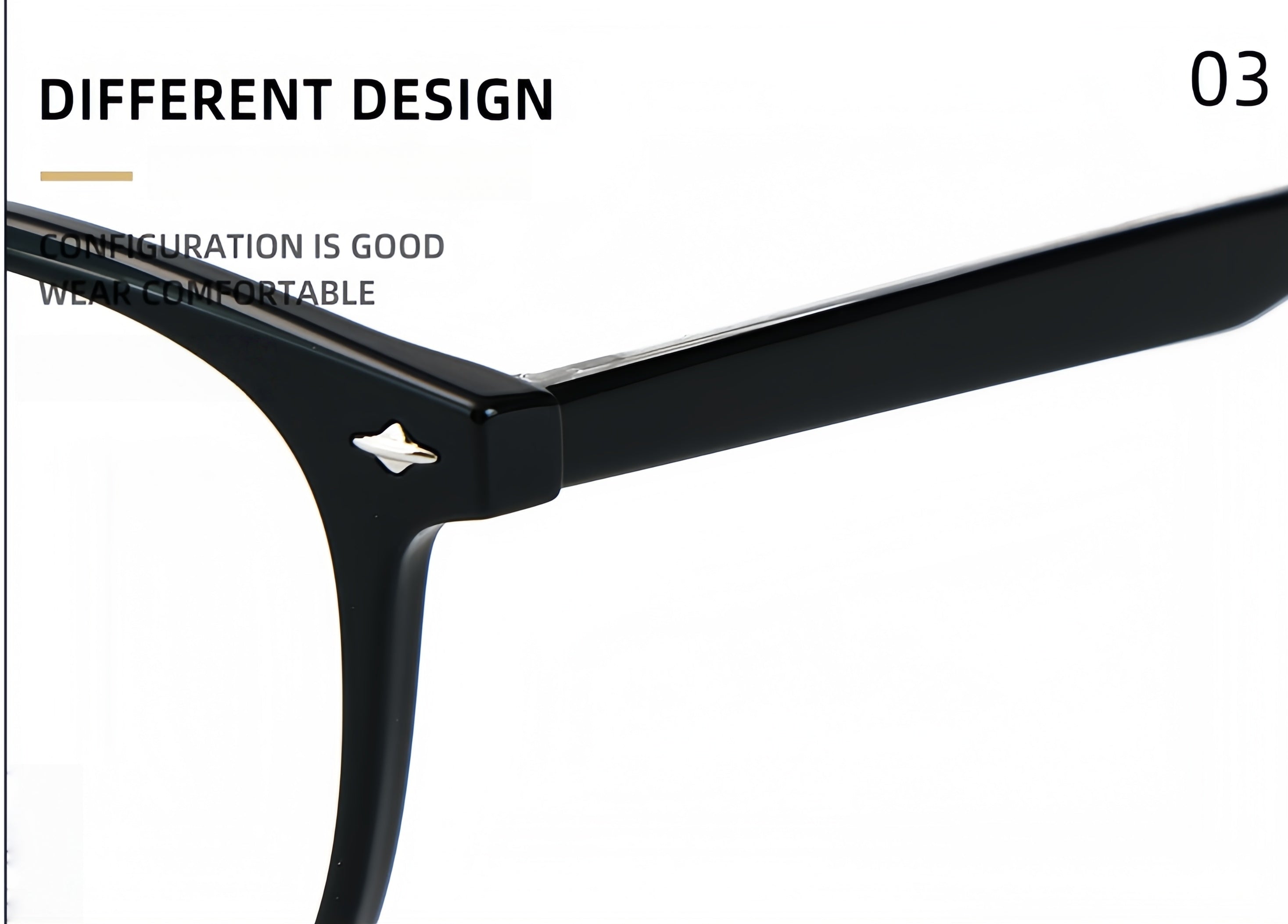 TR90 Frame with Acetate Temple Large Vision Glasses