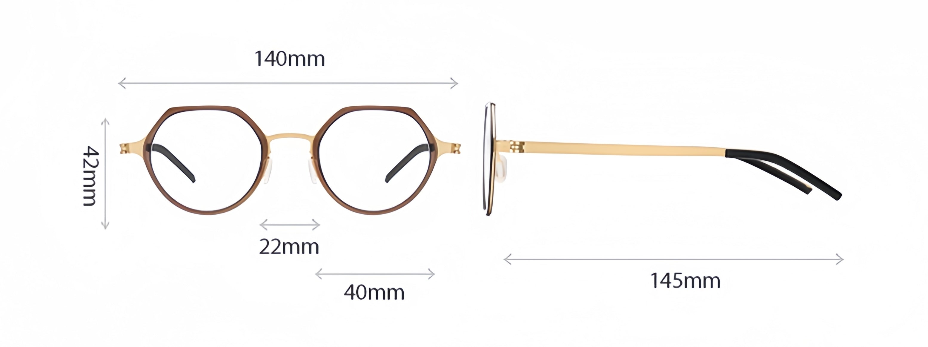 Geometric Titanium Frame with Mag-Polarized Clip-Ons