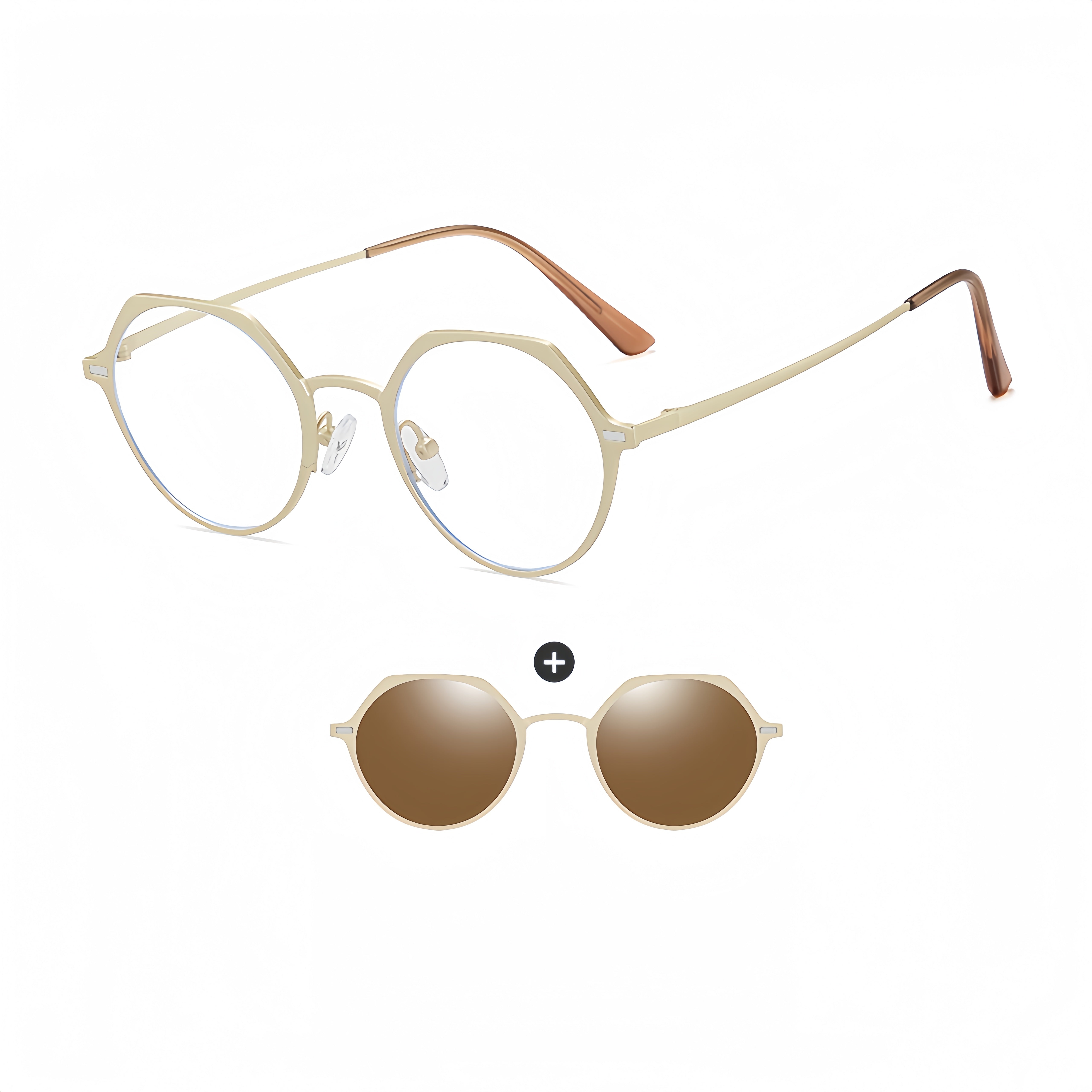 Metal Prescription Sunglasses Clip-On System