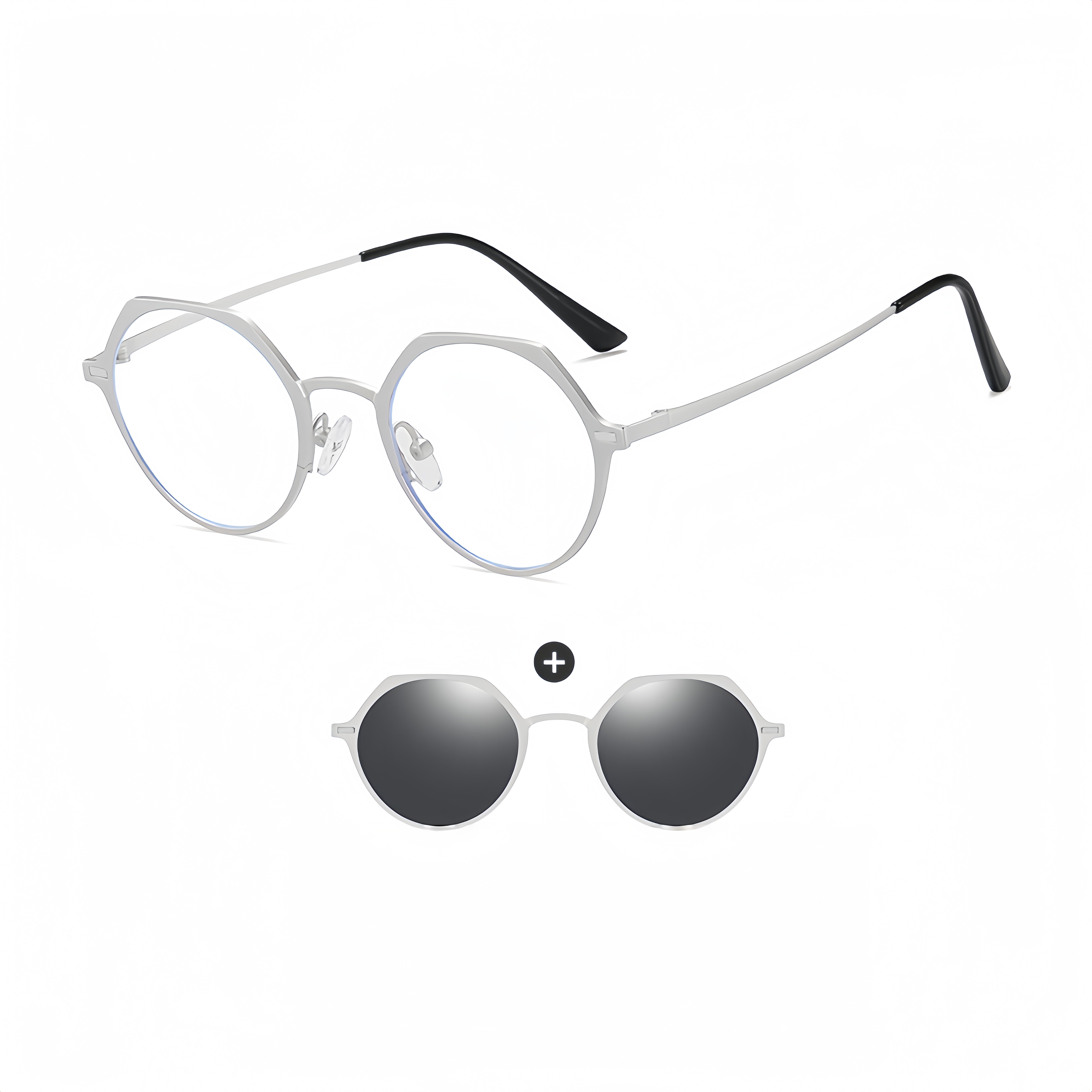 Metal Prescription Sunglasses Clip-On System