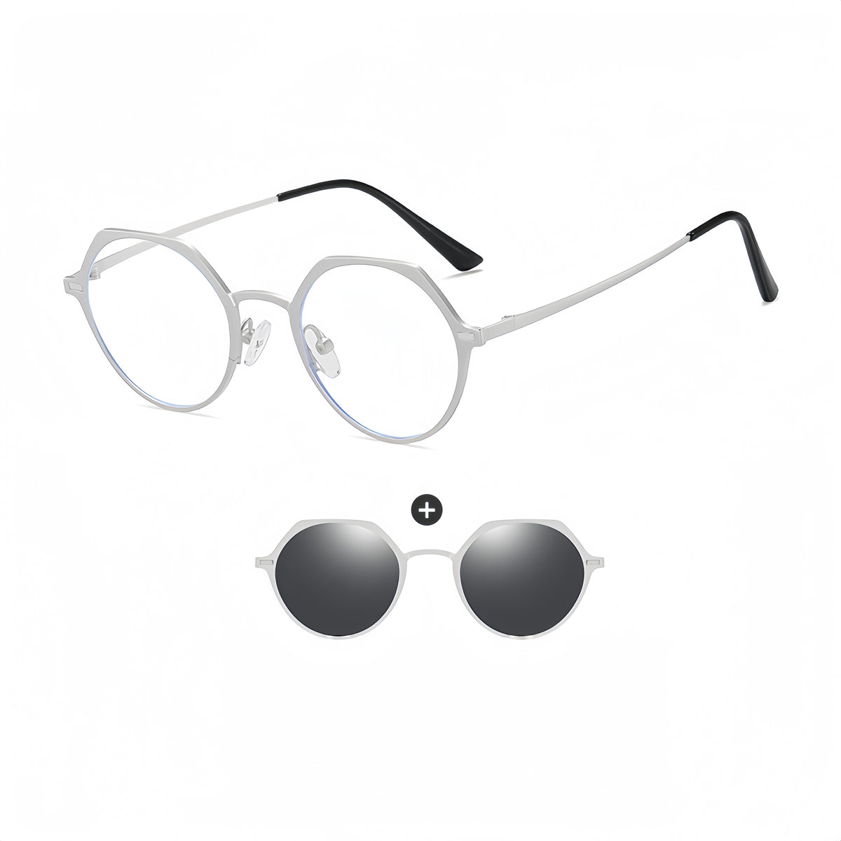Metal Prescription Sunglasses Clip-On System