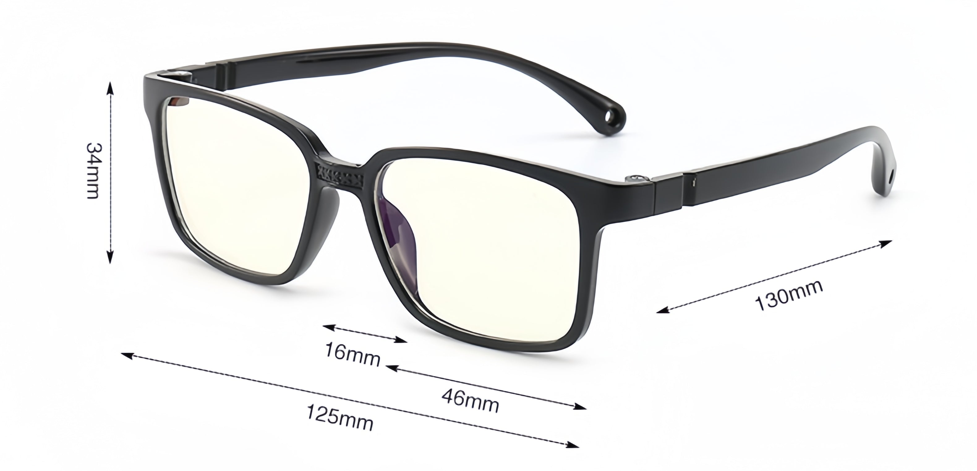 Kids' TR90 Square Prescription Glasses Frame