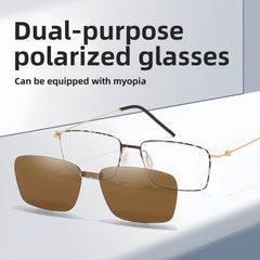 Unisex Magnetic RX Frame with Clip-On Sunglasses