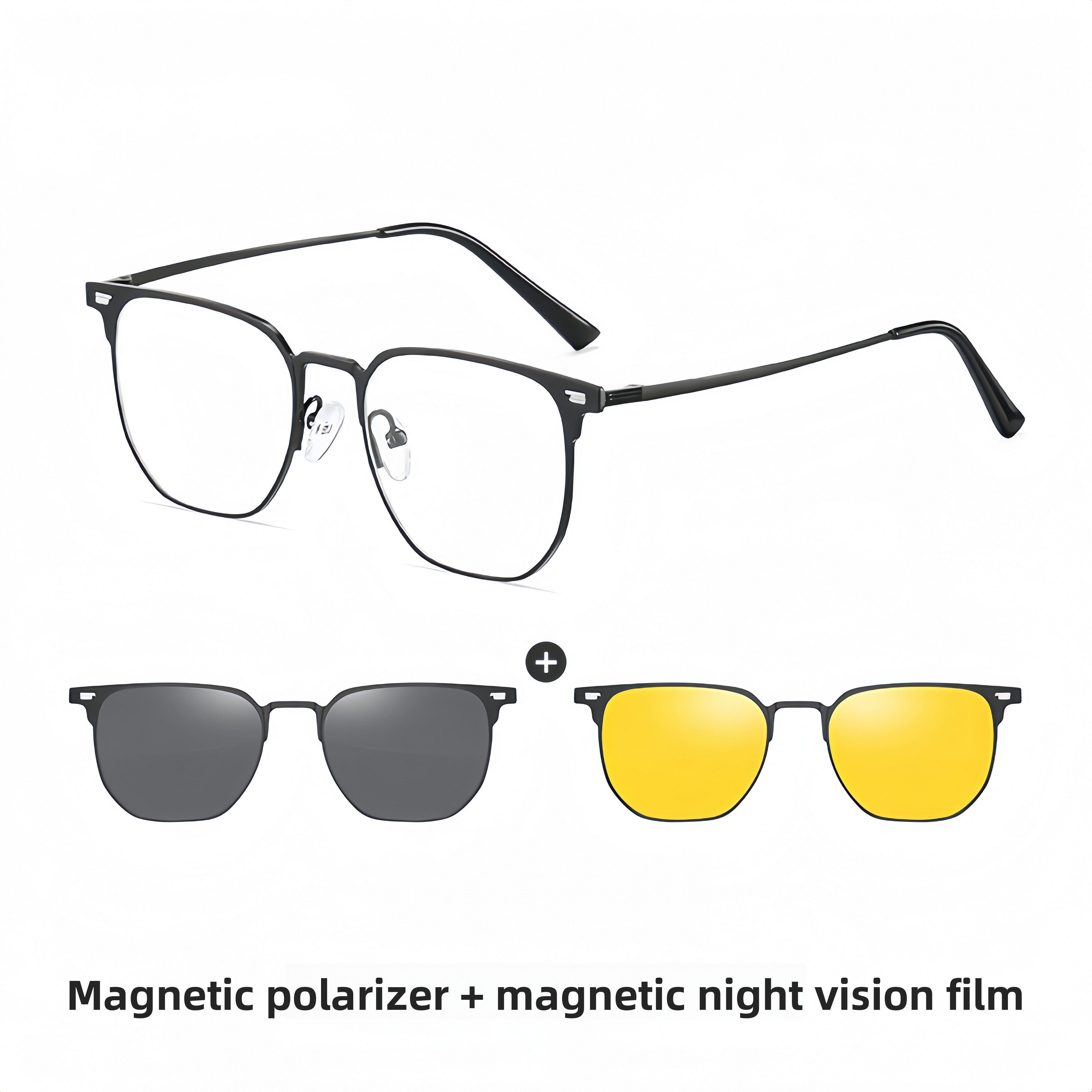 Men's 3-in-1 Magnetic Sunglasses - Prescription Glasses Frame