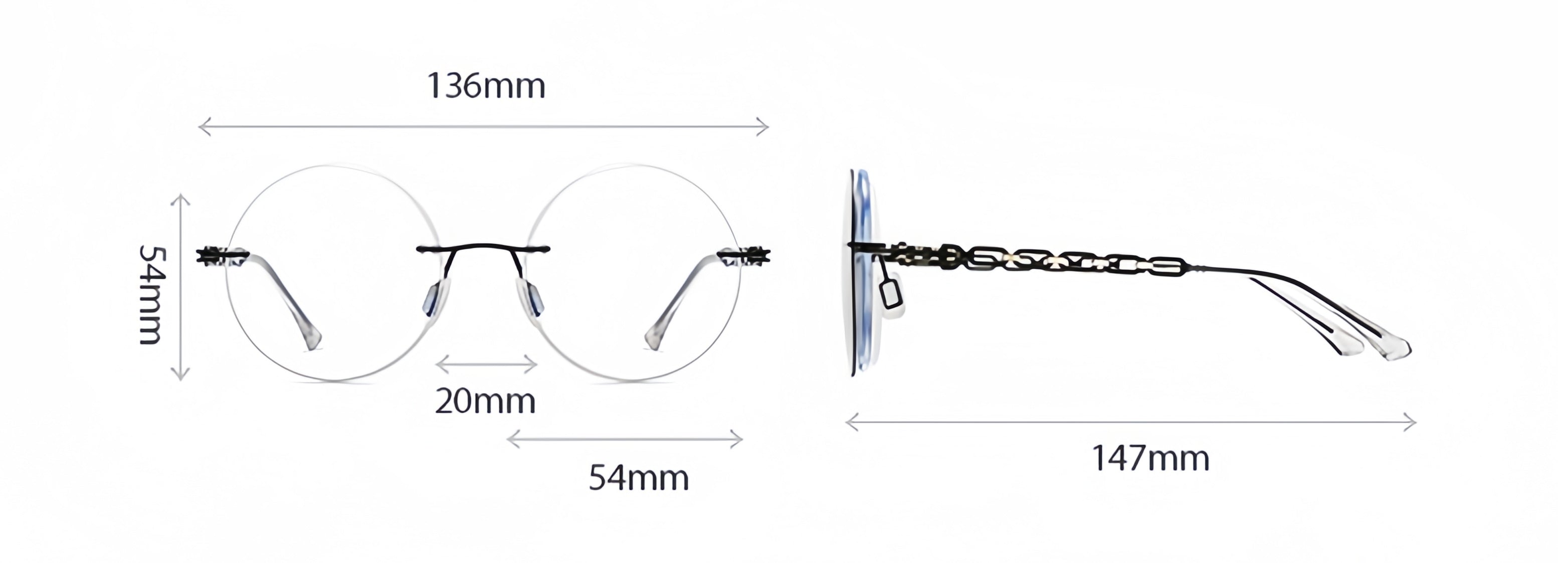 Semi-Rimless Magnetic RX Frame