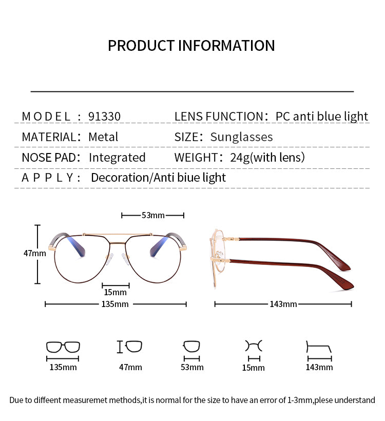 Men's Thin Metal Glasses Frames