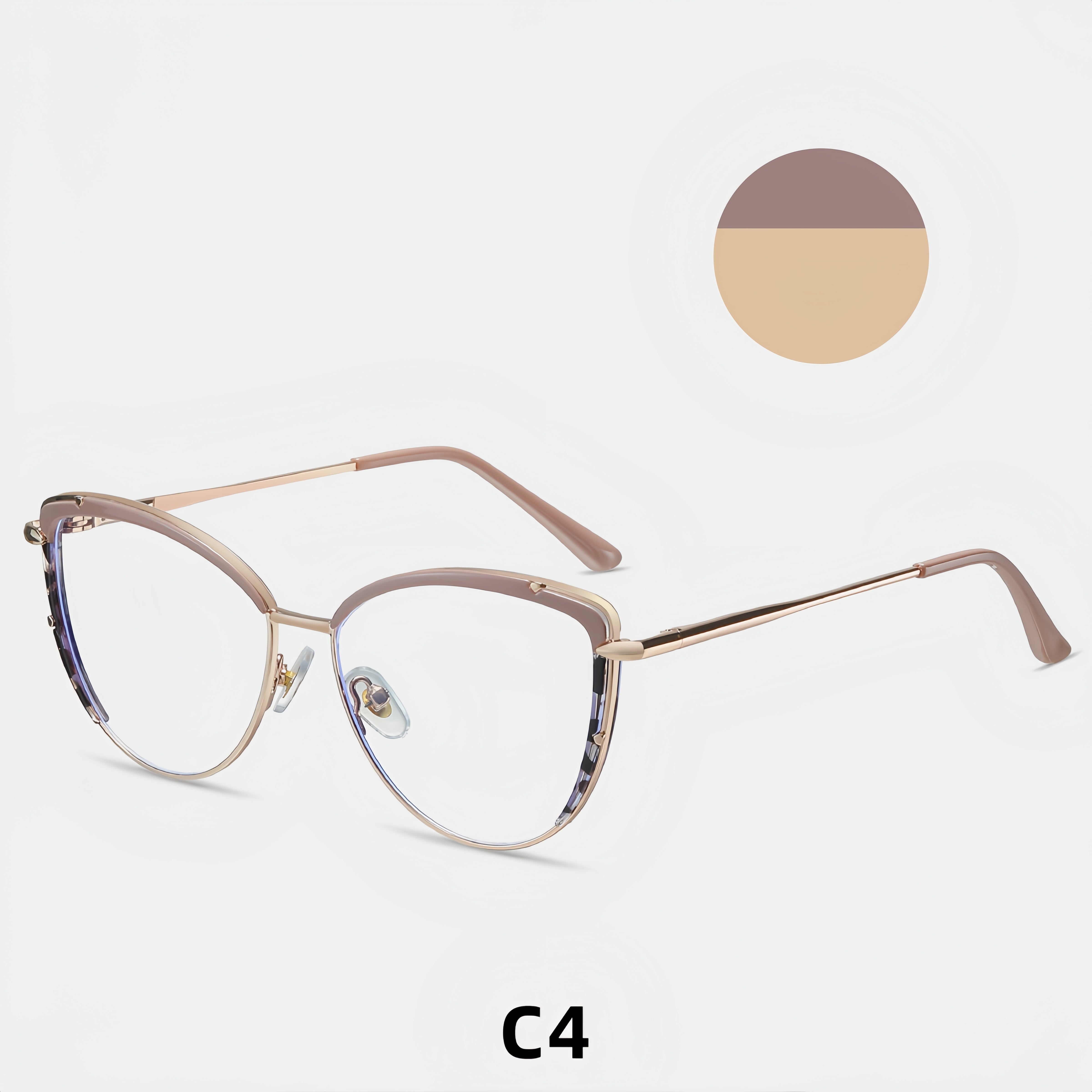 Women's TR90 Cat-Eye Metal Eyeglass Frames