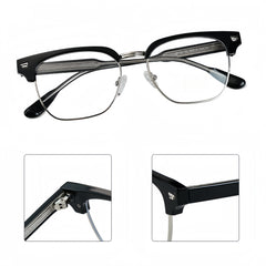 Unisex TR90 Browline Semi-Rimless Prescription Glasses
