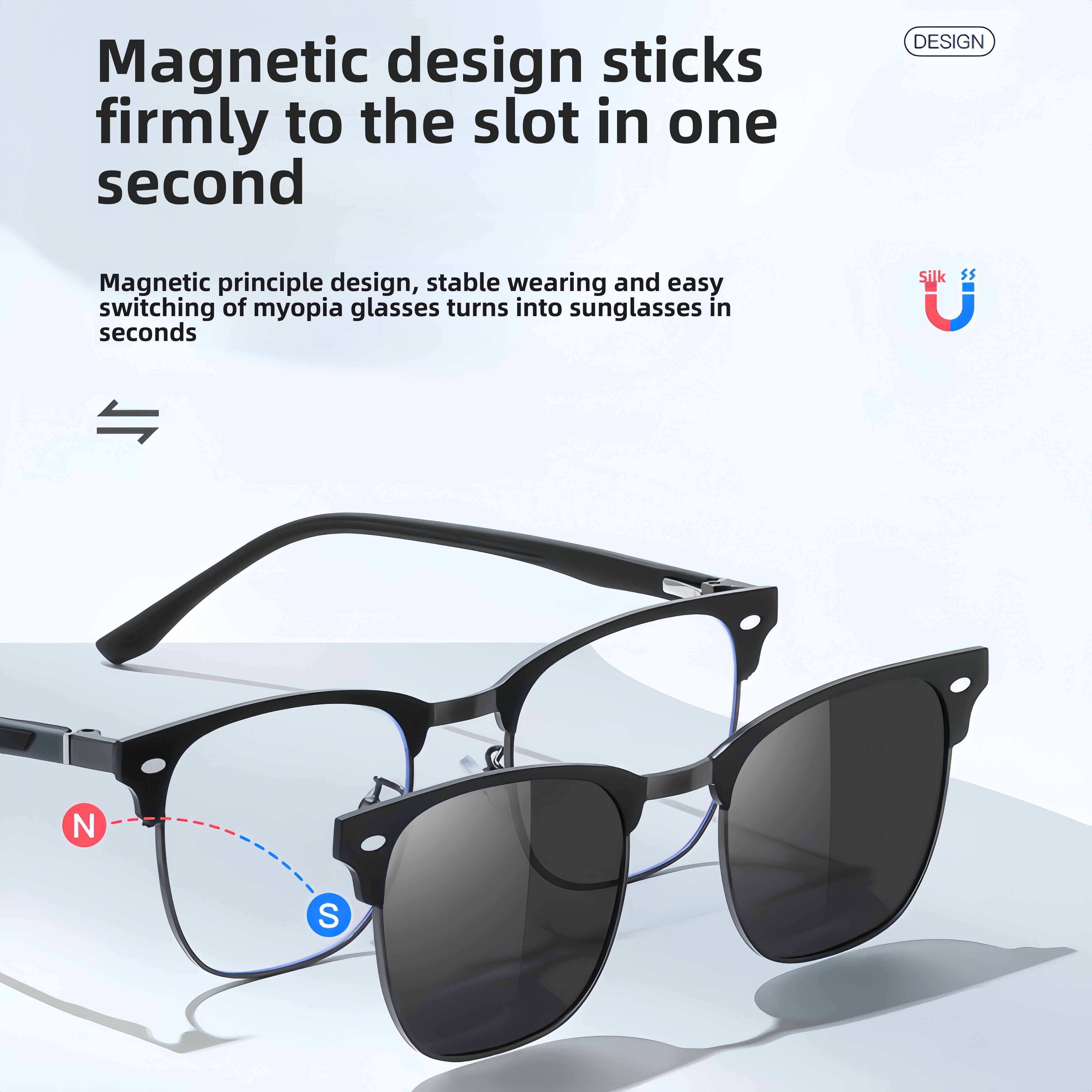 Men's Magnetic Clip-On Titanium RX Frame