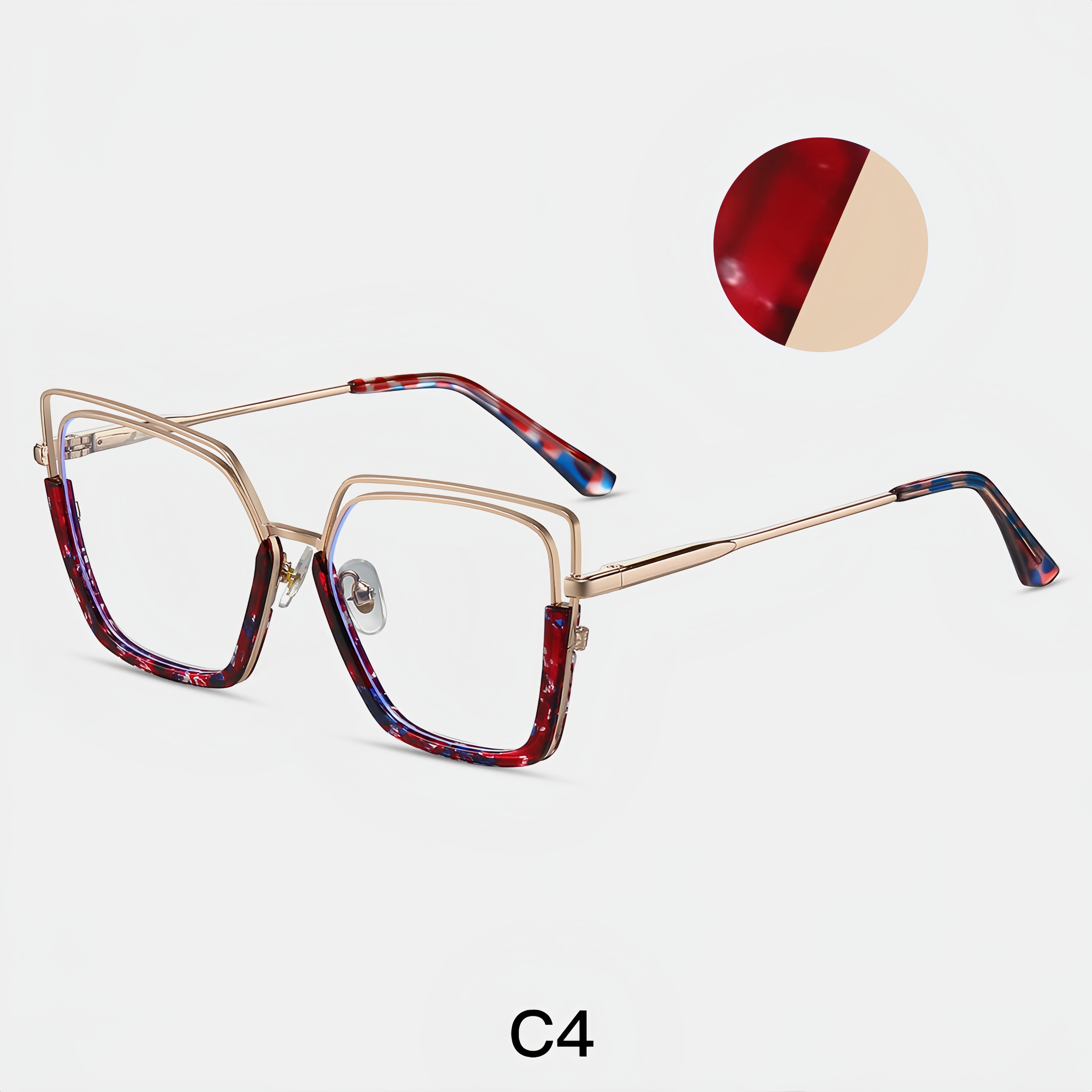 Women's TR90-Metal Hybrid Glasses Frames