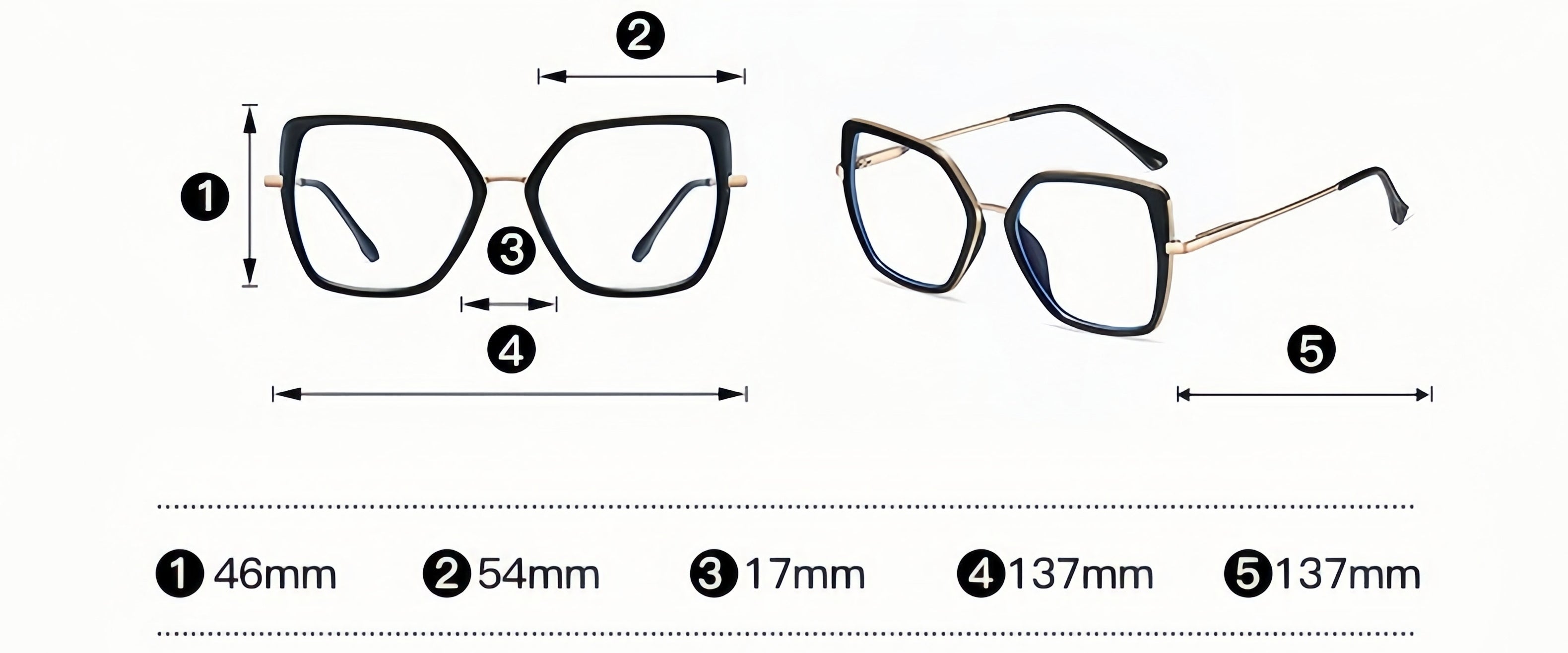 Women's Geometric Metal Optical Frames - Architectural Prescription-Ready