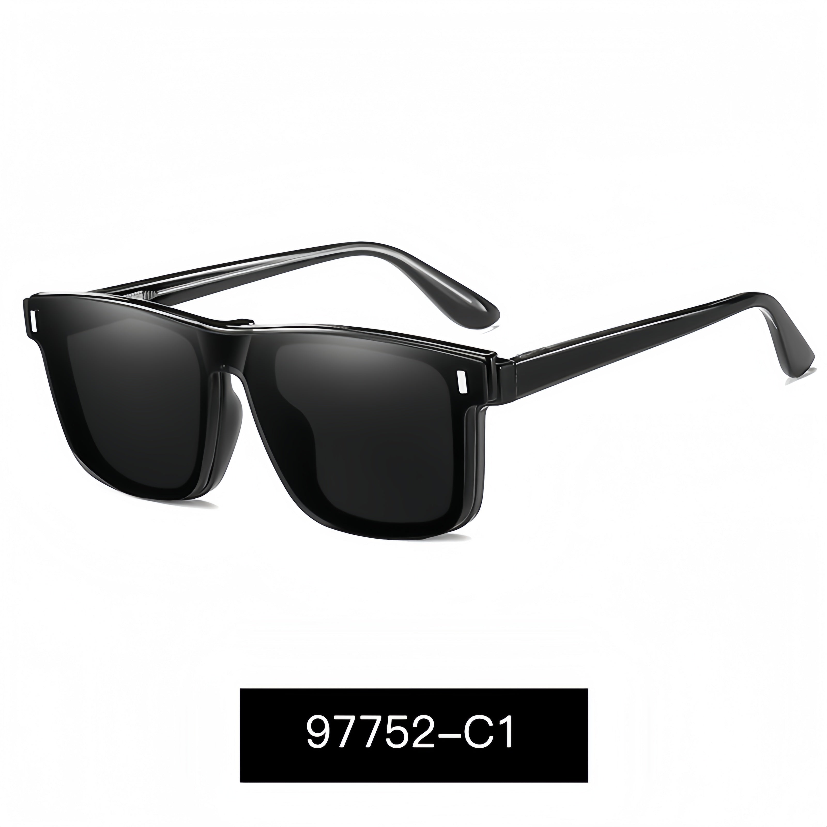 Magnetic Clip-On Polarized Sunglasses