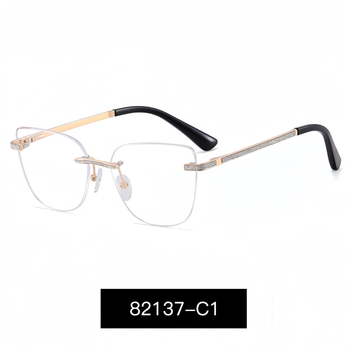 Rimless Beveled Edge Glasses