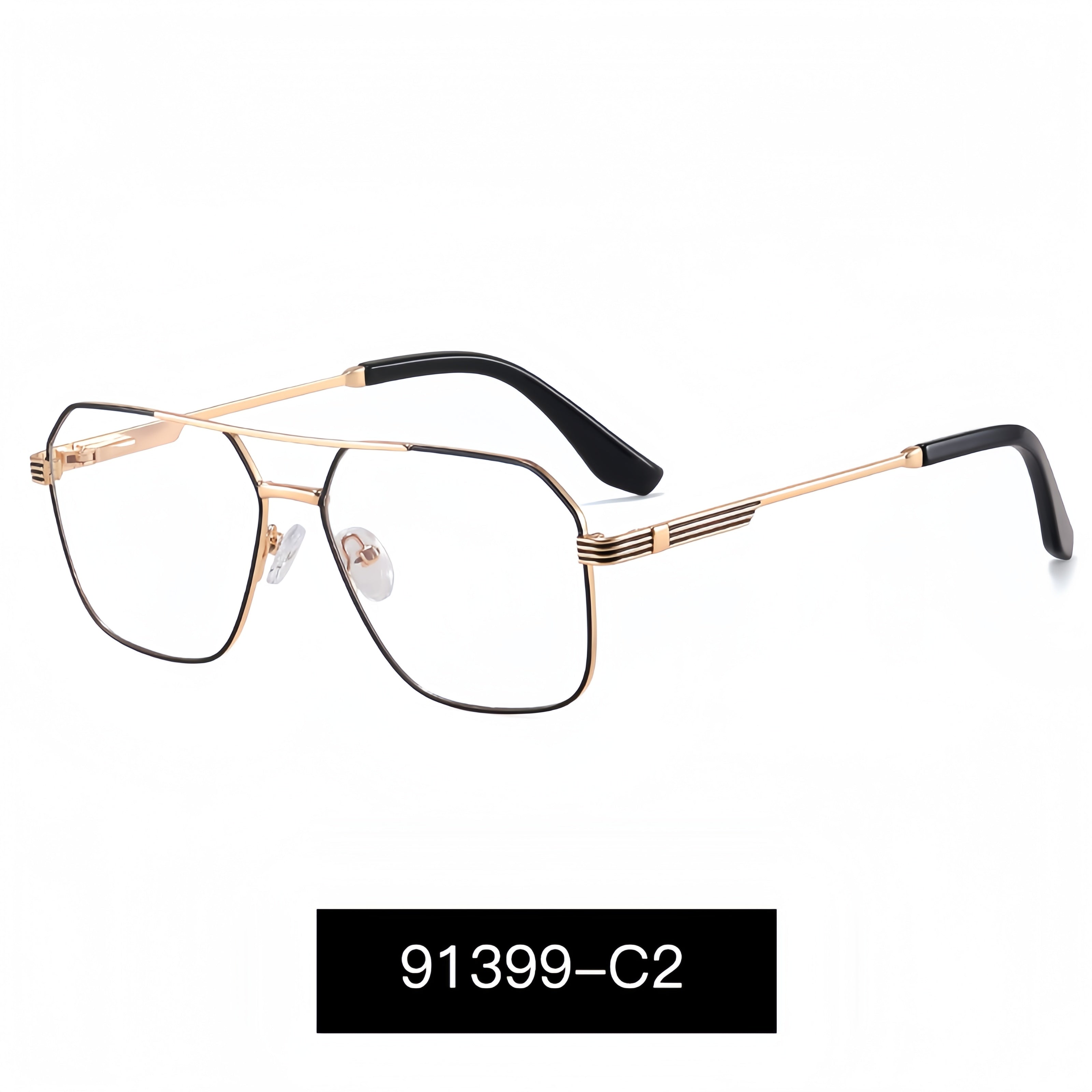 Men's Double Bridge Metal Glasses Frames