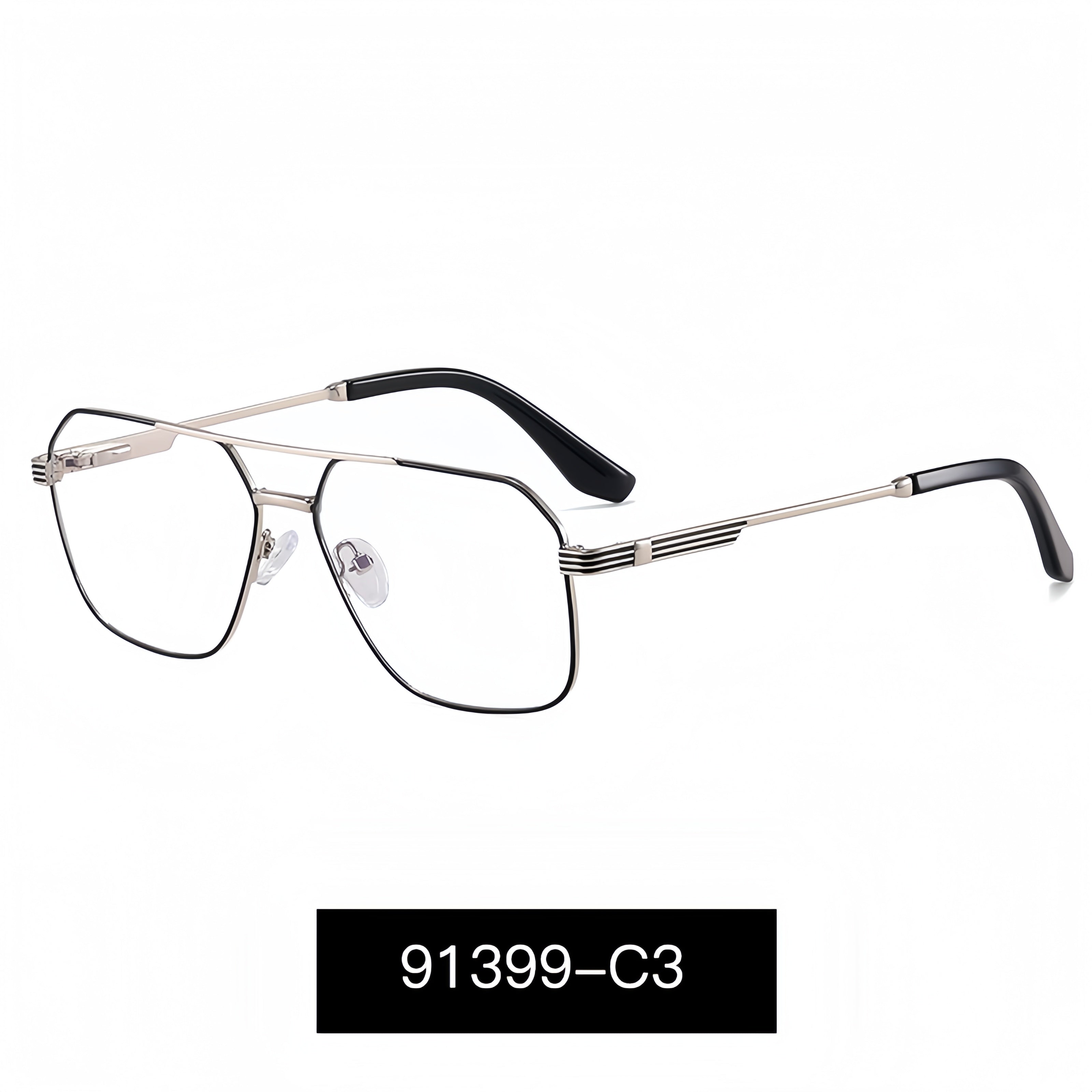 Men's Double Bridge Metal Glasses Frames