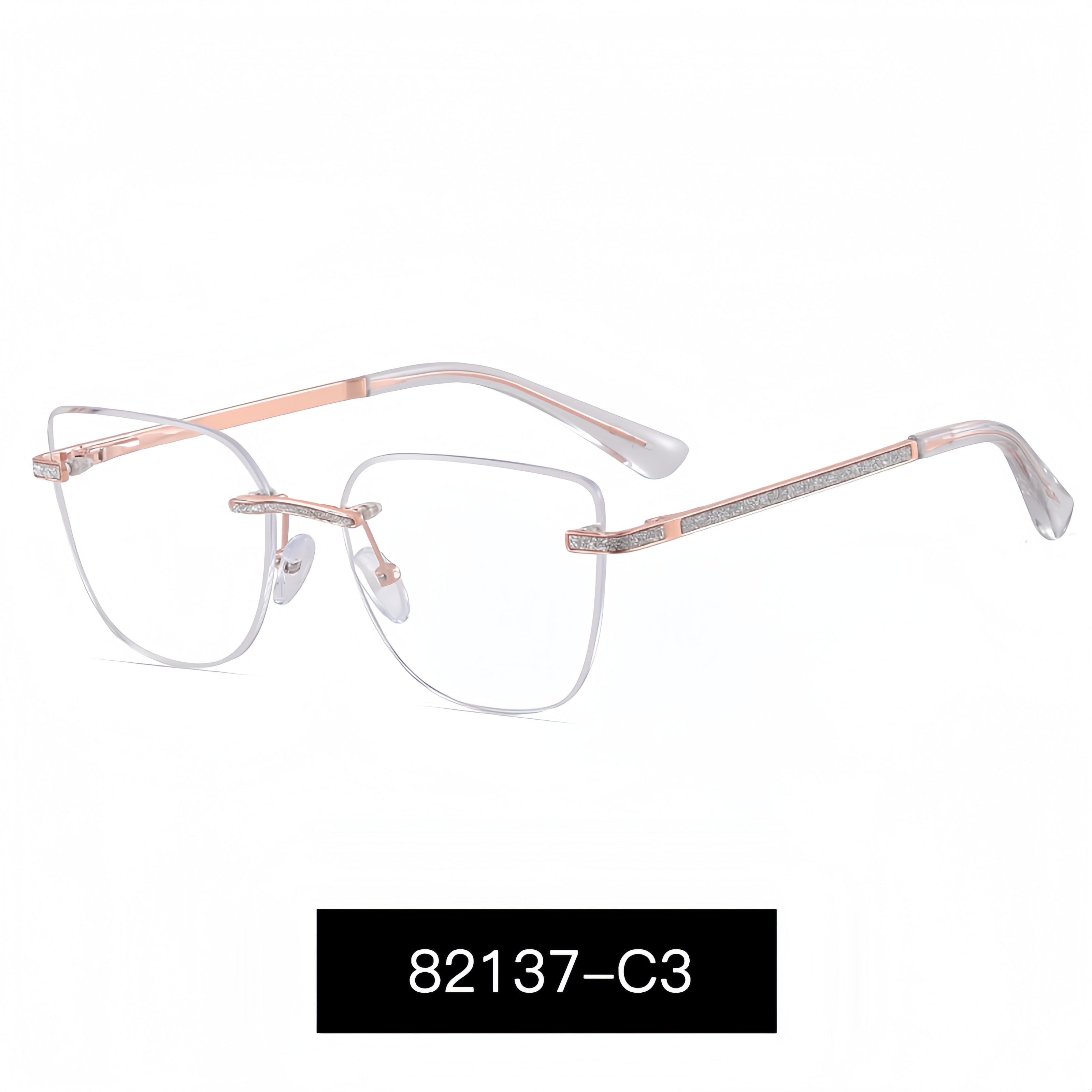 Rimless Beveled Edge Glasses