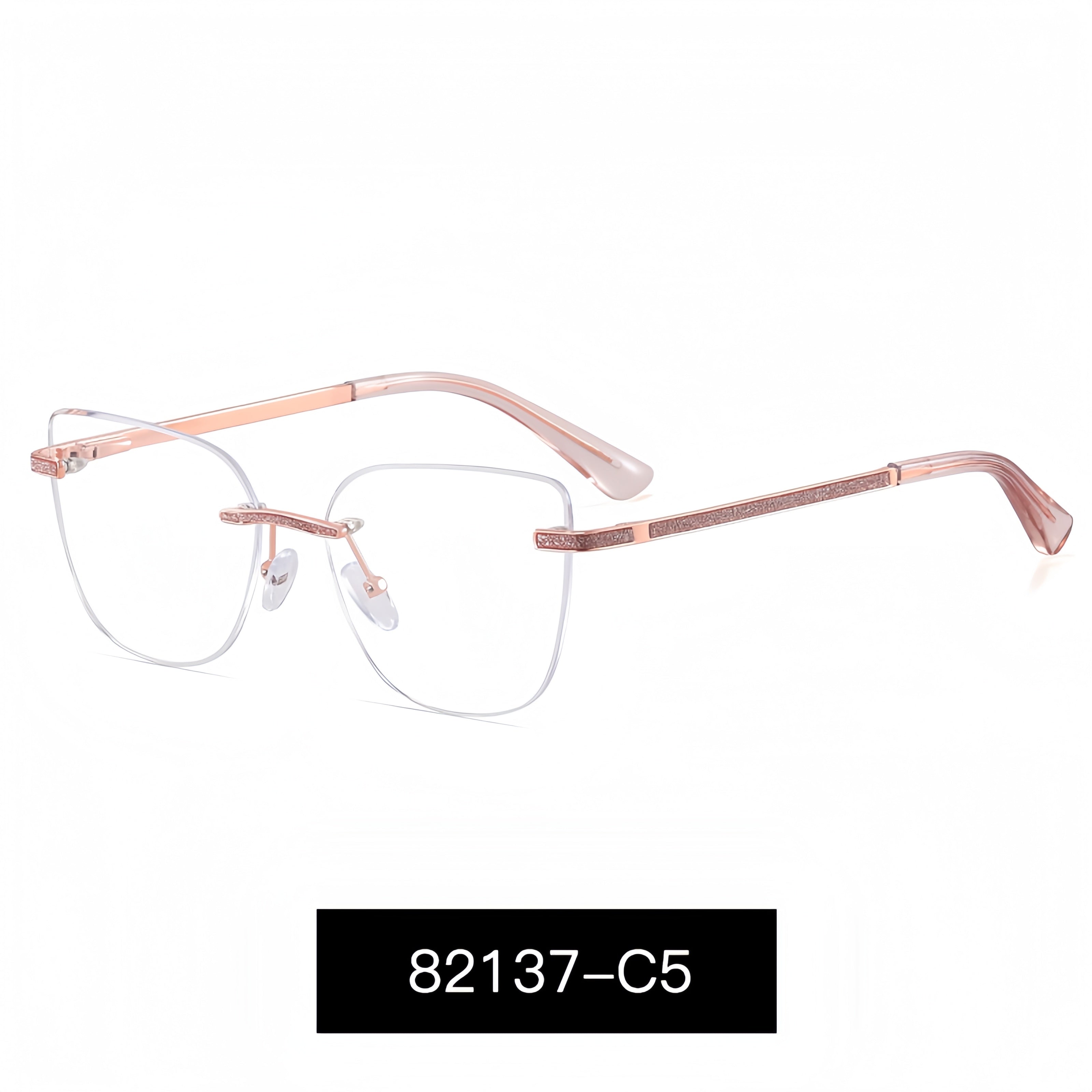 Rimless Beveled Edge Glasses