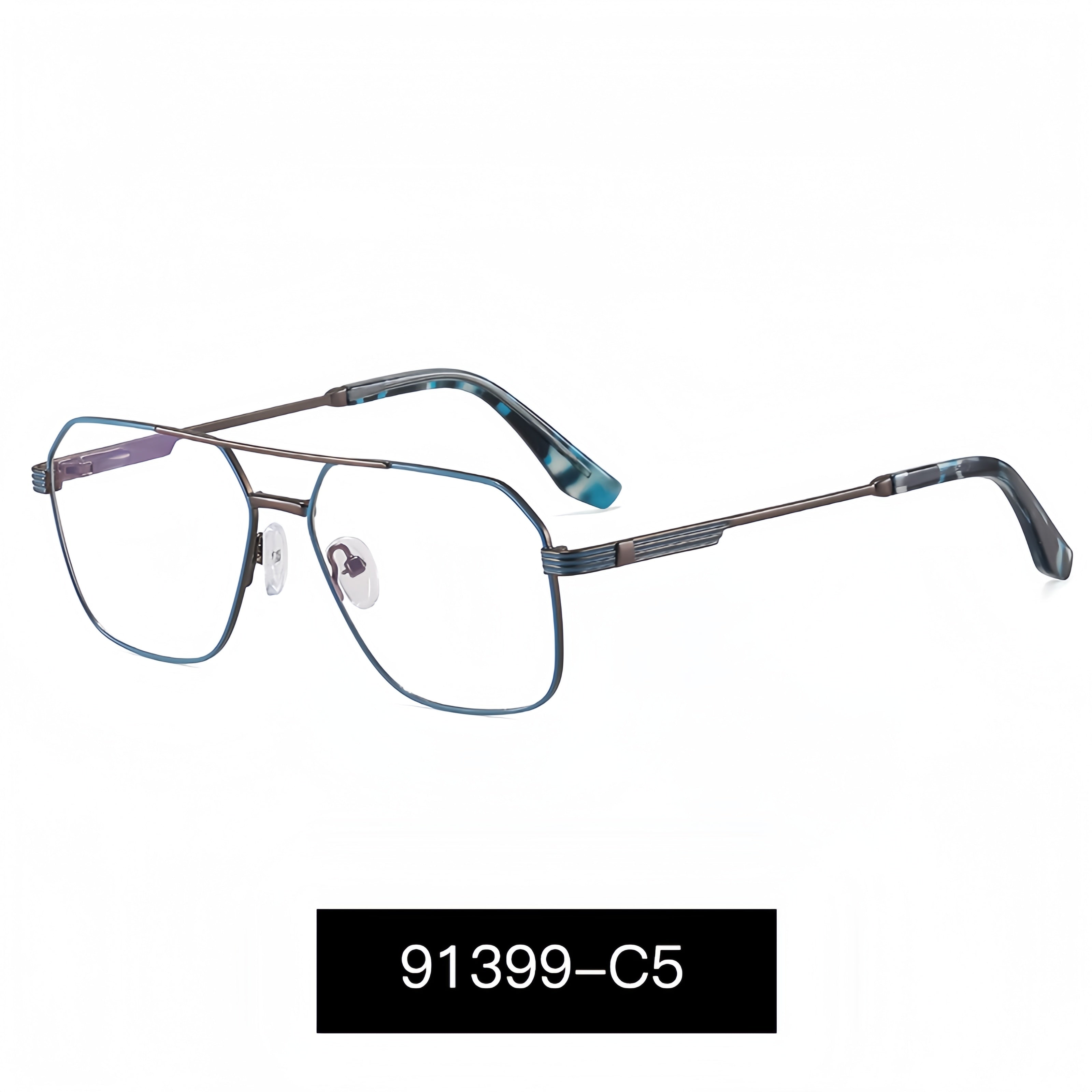 Men's Double Bridge Metal Glasses Frames