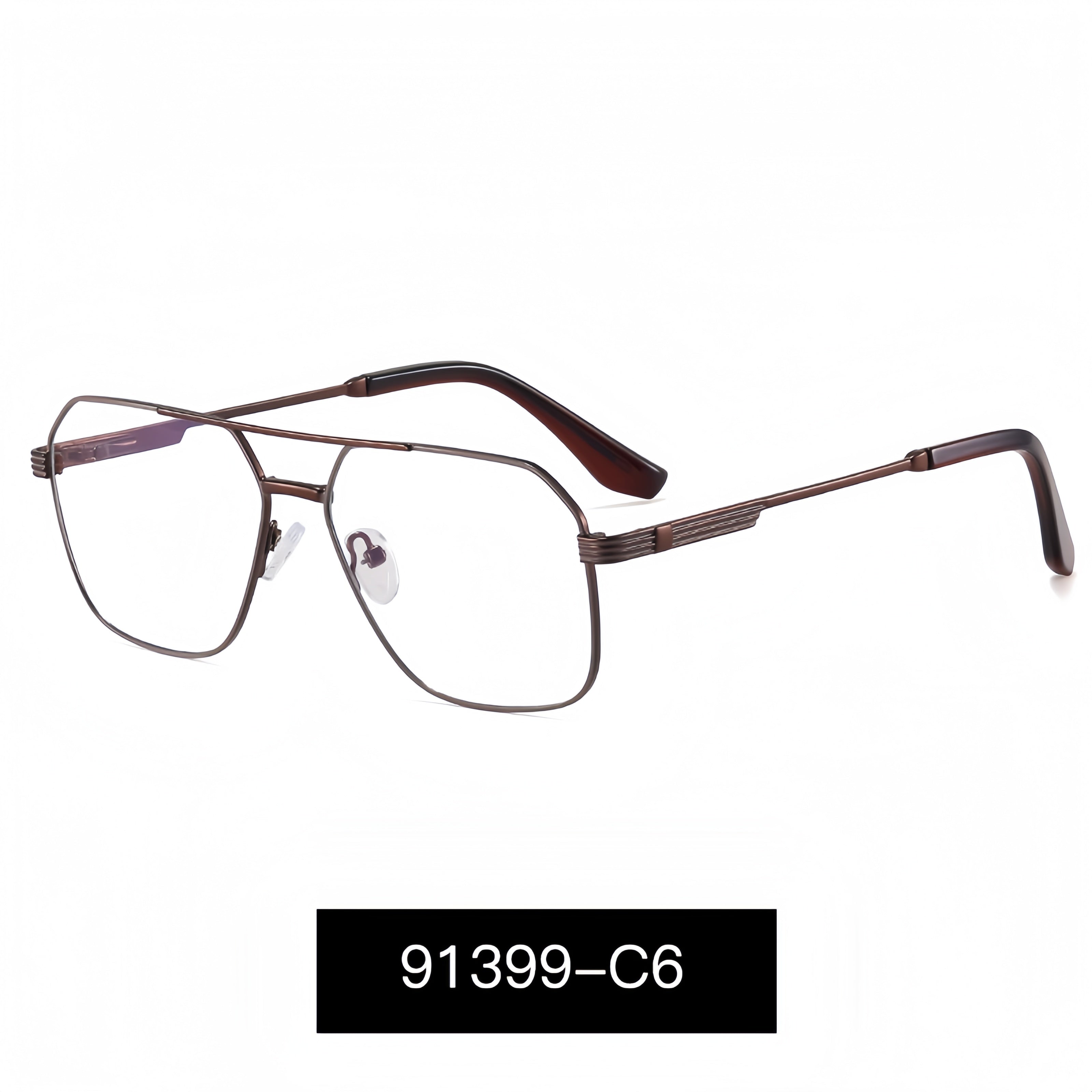 Men's Double Bridge Metal Glasses Frames