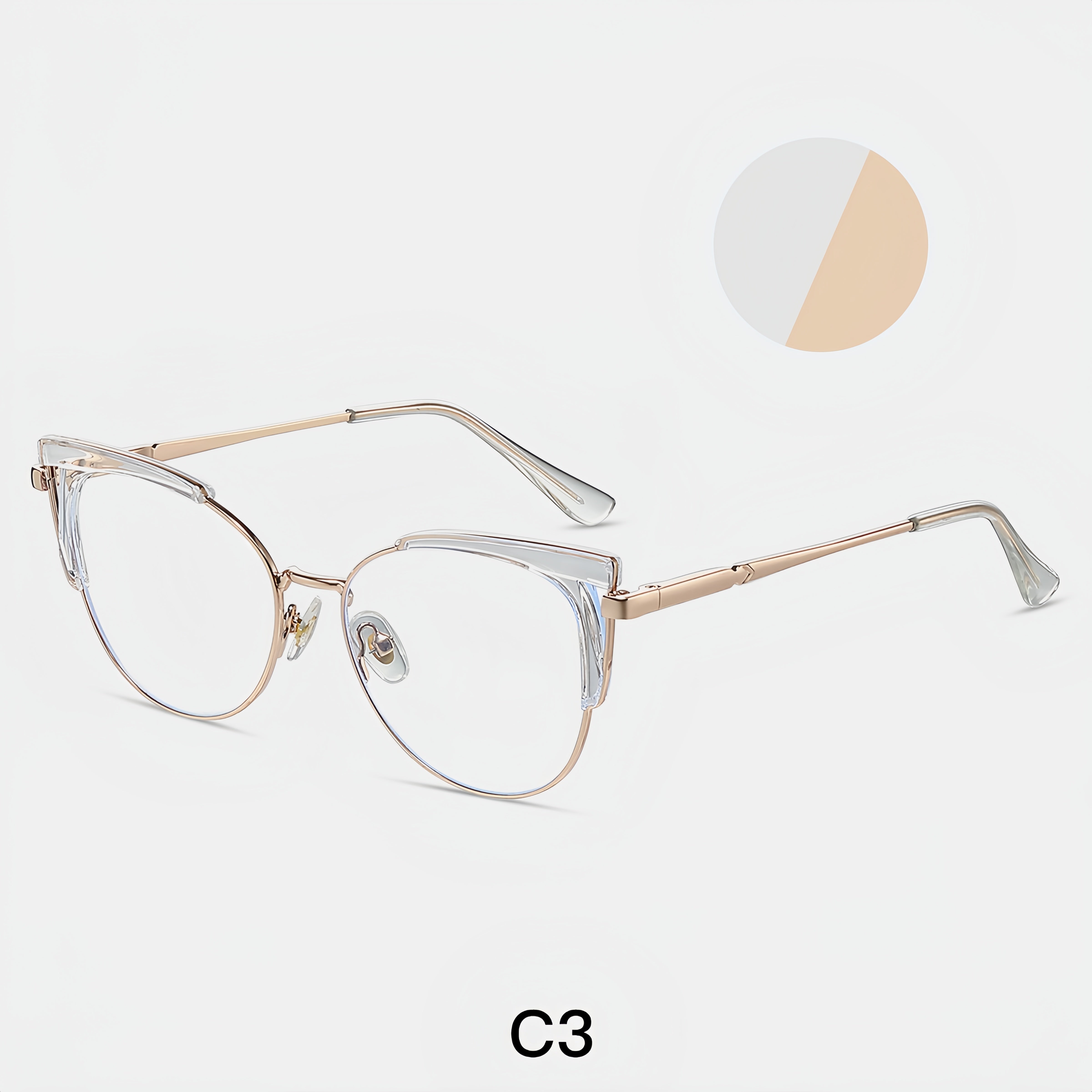 TR90-Metal Hybrid Cat-Eye Glasses