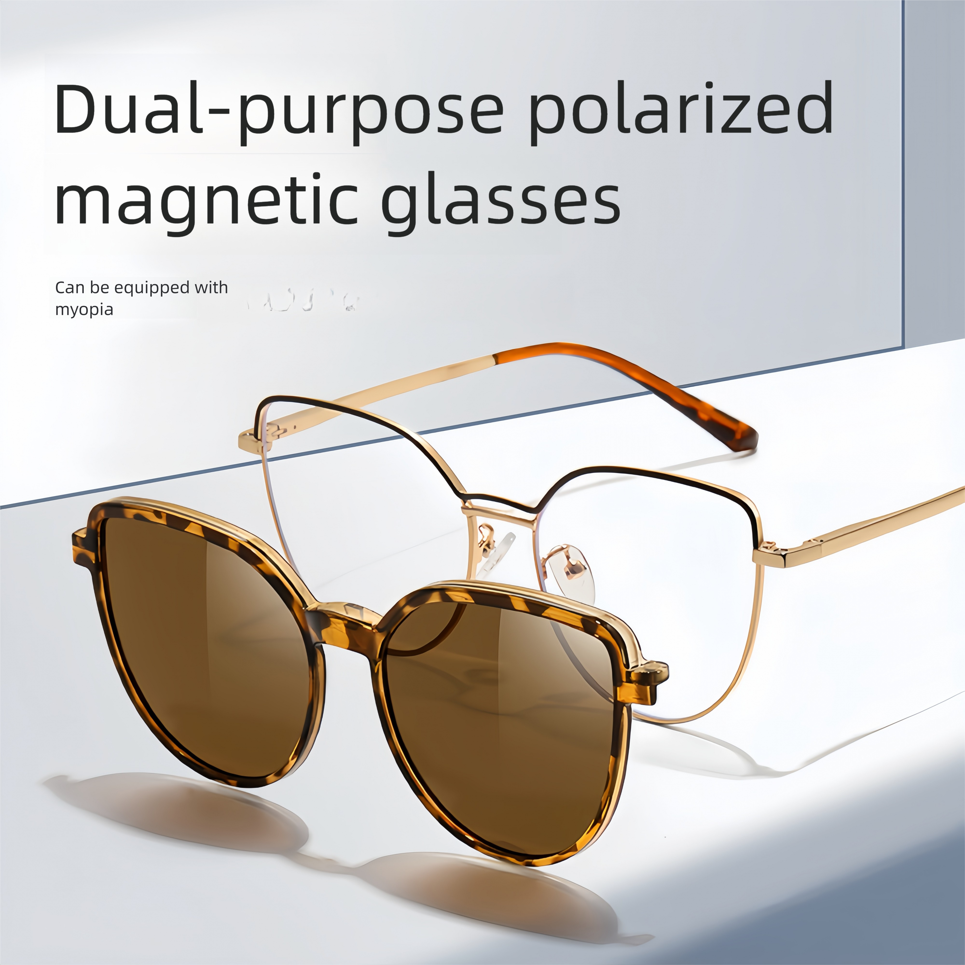 Women's TR90 Prescription Frames with Magnetic Clip-On Sunglasses Bundle