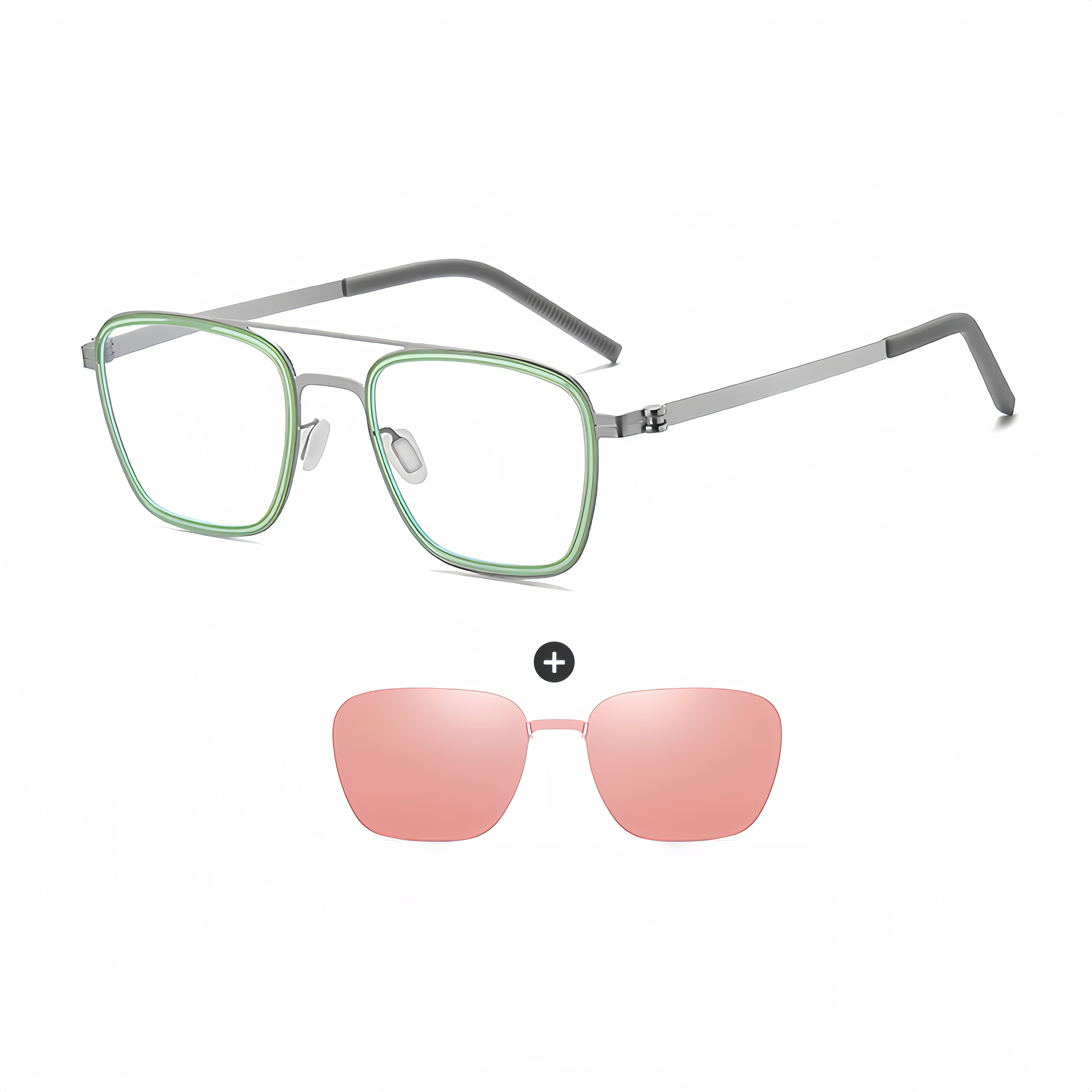 Clip-On Sunglasses Ultra Light - Screwless Prescription Frames