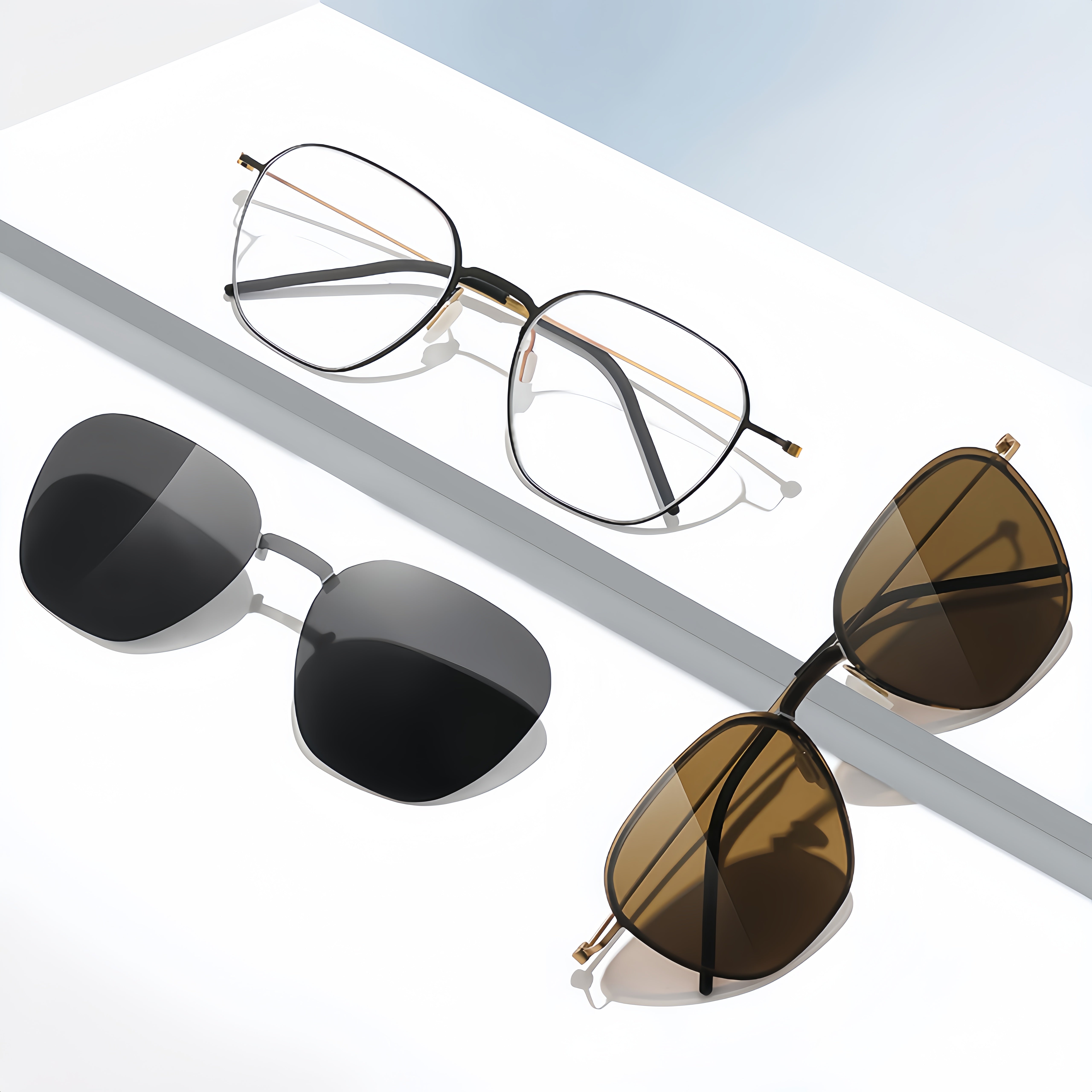 Rimless RX Frame with Magnetic Sunglass Clip
