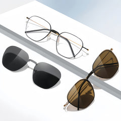 Rimless RX Frame with Magnetic Sunglass Clip